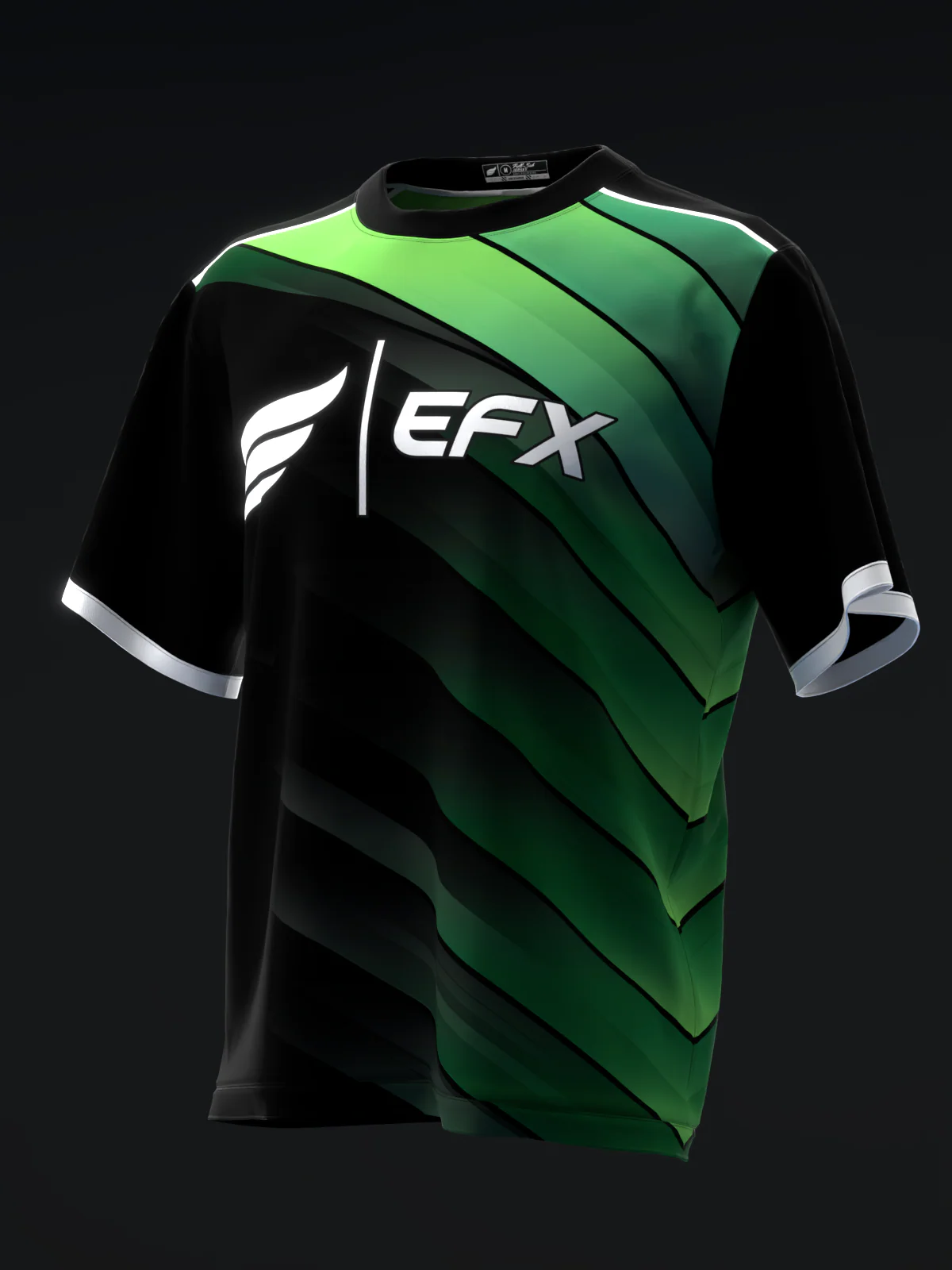 Abstract Grid - Black Green - Bowling Jersey