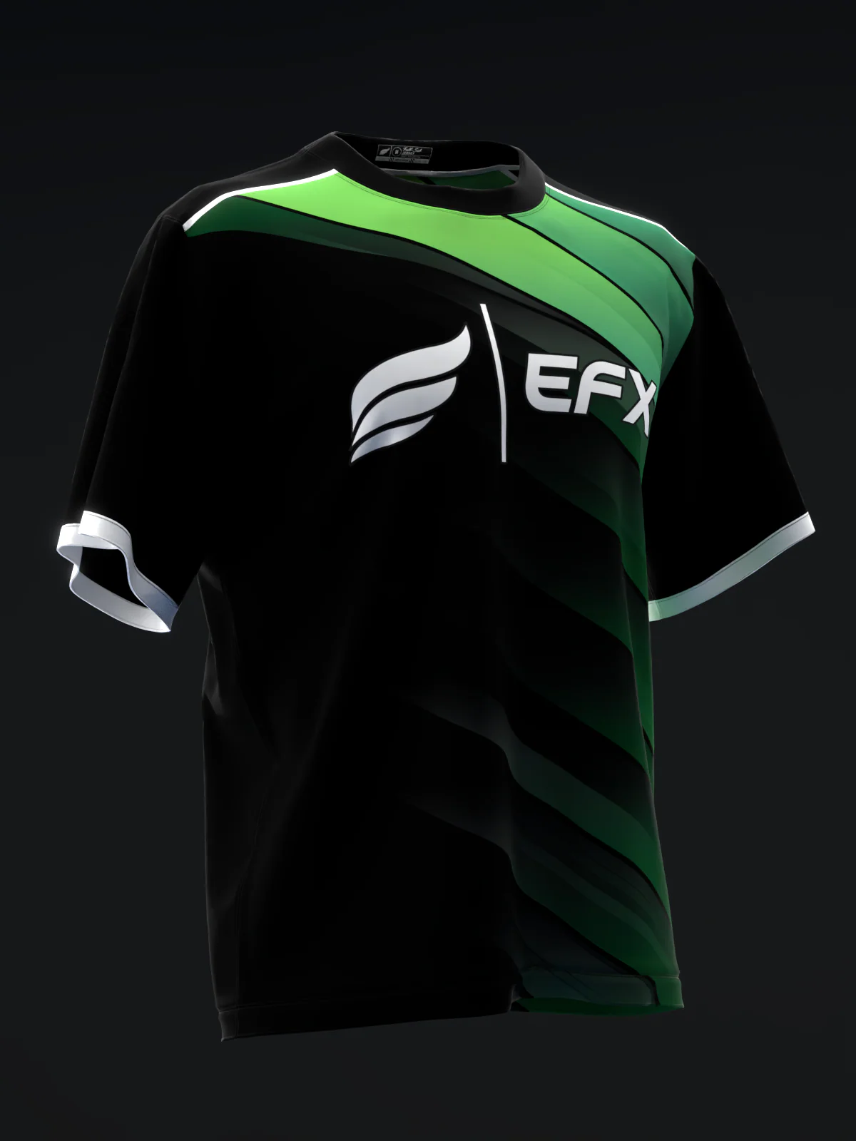 Abstract Grid - Black Green - Bowling Jersey - Image 3