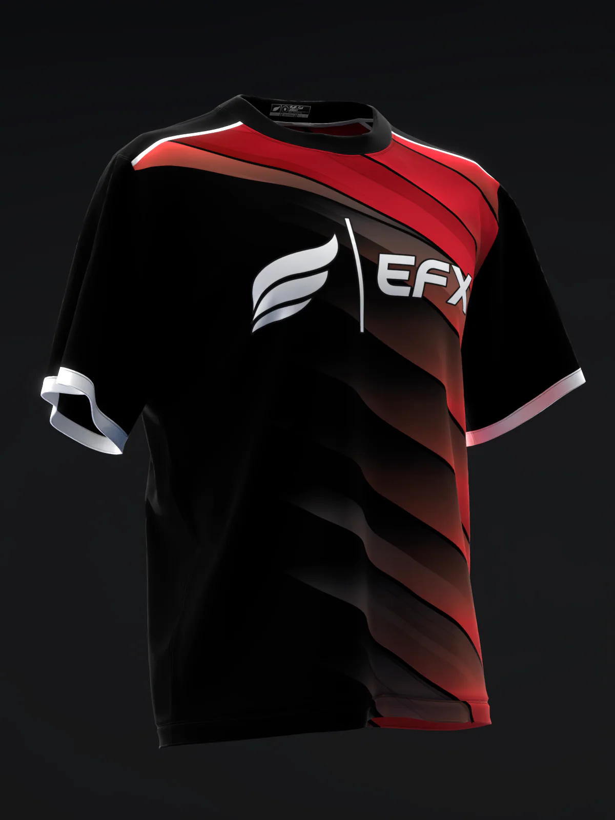 Abstract Grid - Black Red - Bowling Jersey - Image 3