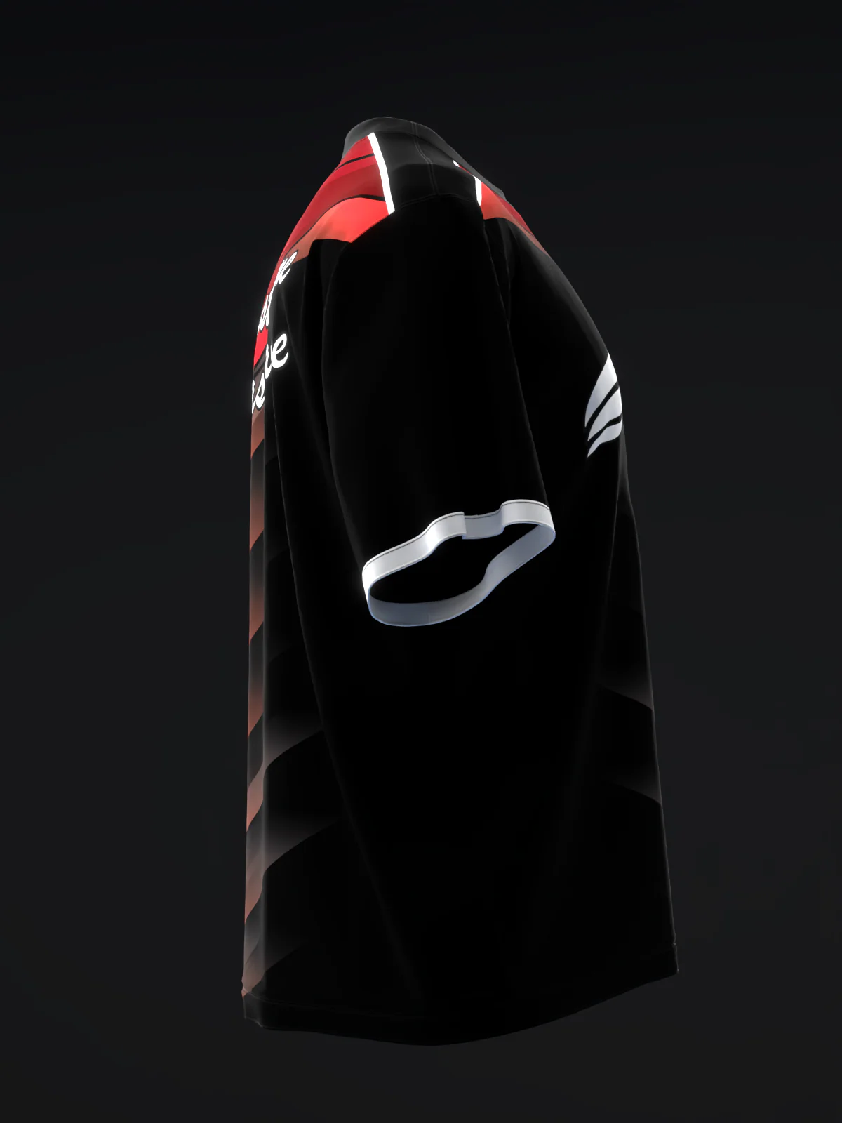 Abstract Grid - Black Red - Bowling Jersey - Image 4