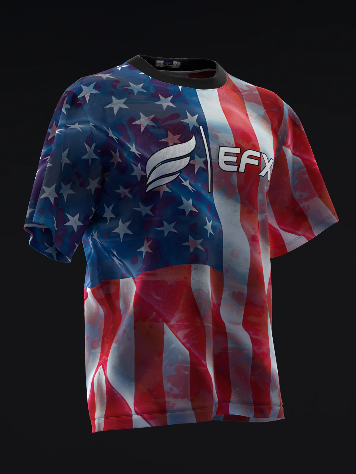 American Flag - RWB - Bowling Jersey - Image 3