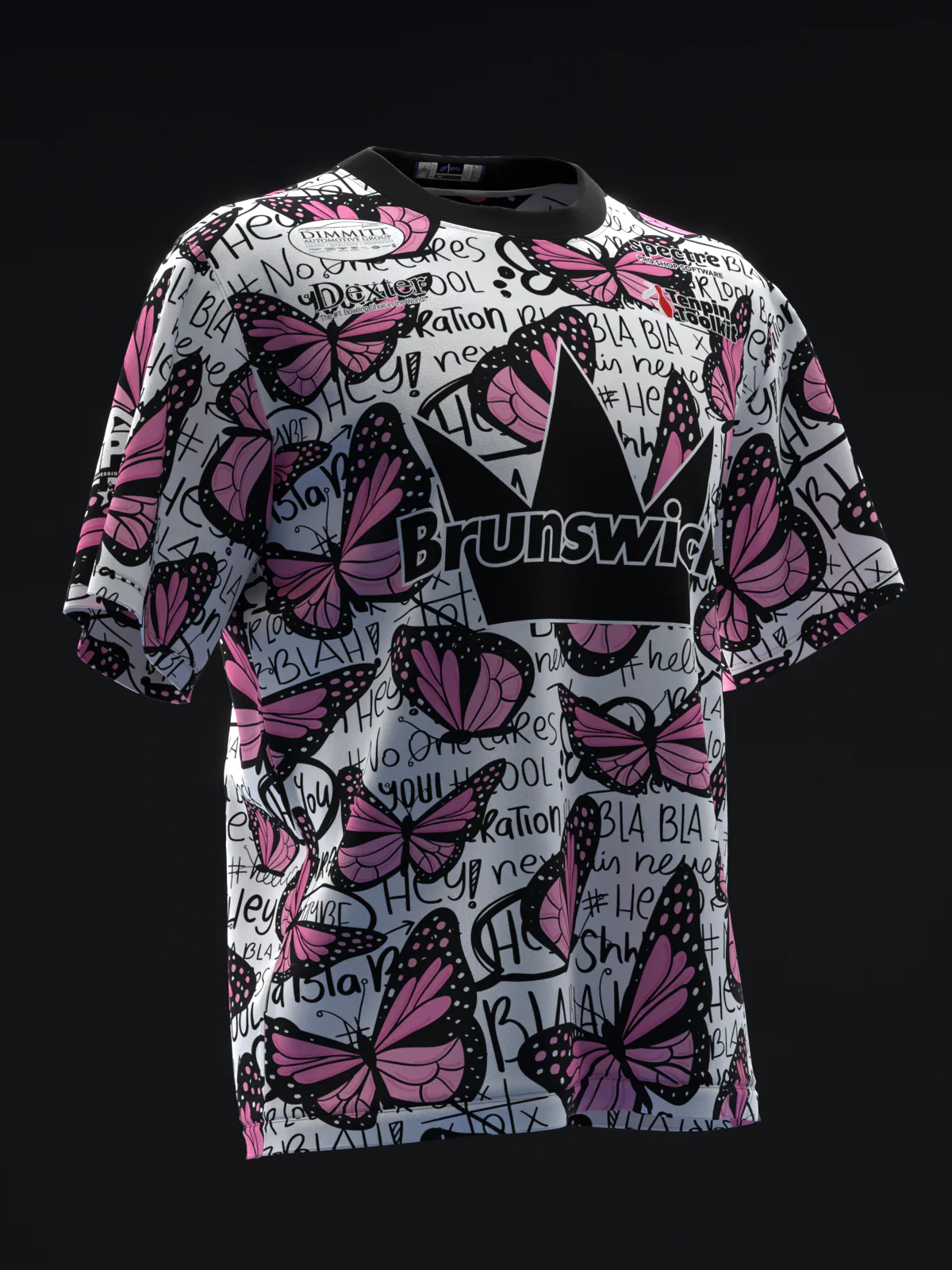 Ashly Galante 2025 - Pink Butterflies - Bowling Jersey - Image 3
