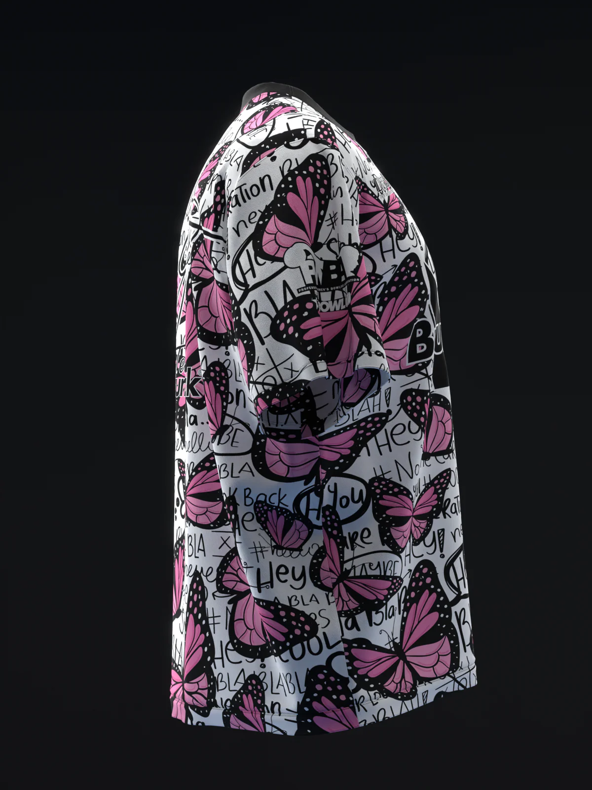 Ashly Galante 2025 - Pink Butterflies - Bowling Jersey - Image 4