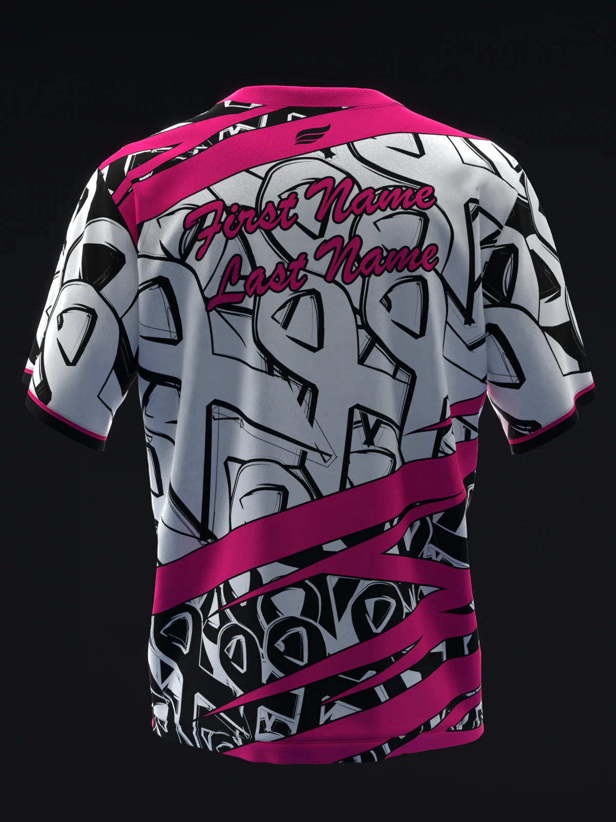 BC Ribbon Grunge - Pink - Bowling Jersey - Image 5