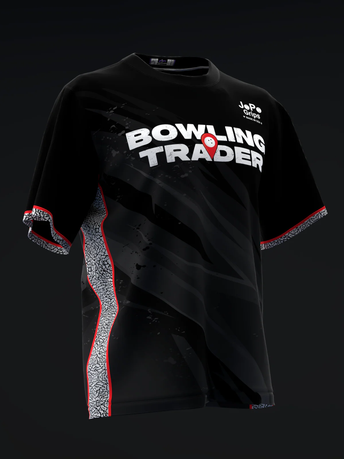 Bowling Trader - DT Lightning All Black Cement - Bowling Jersey - Image 3