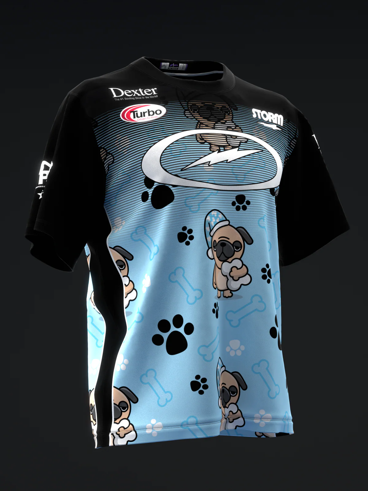 Bryanna Cote 2024 - Pugmas Blue - Bowling Jersey - Image 3