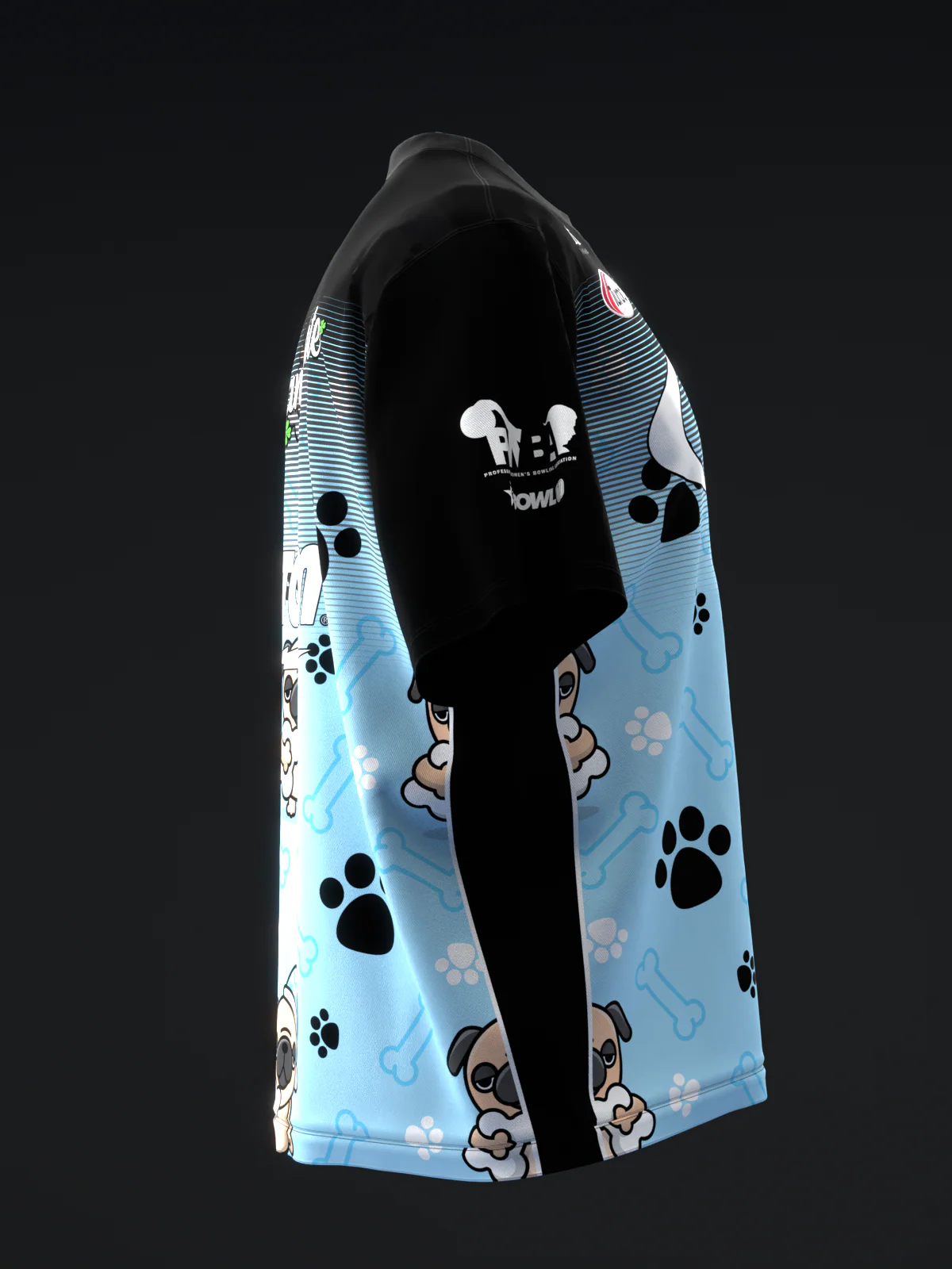 Bryanna Cote 2024 - Pugmas Blue - Bowling Jersey - Image 4