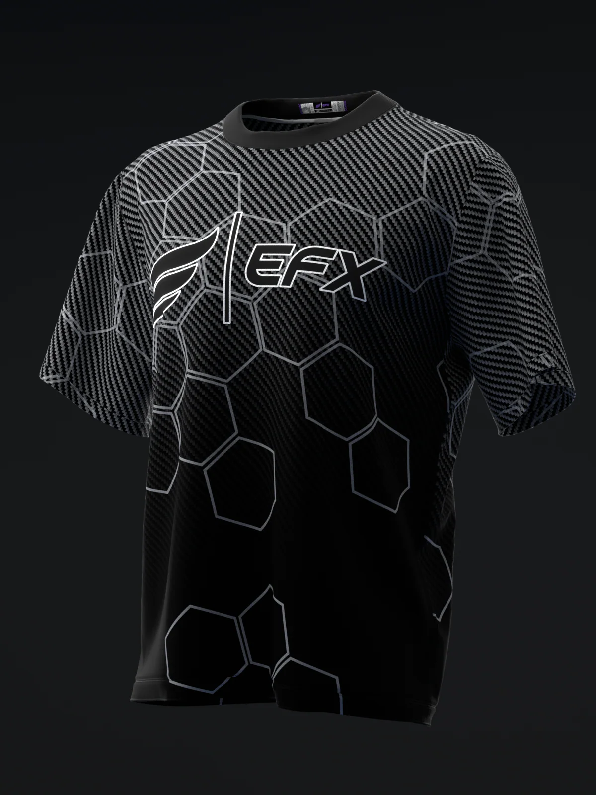 Carbon Fiber Hex Fade - Black - Bowling Jersey