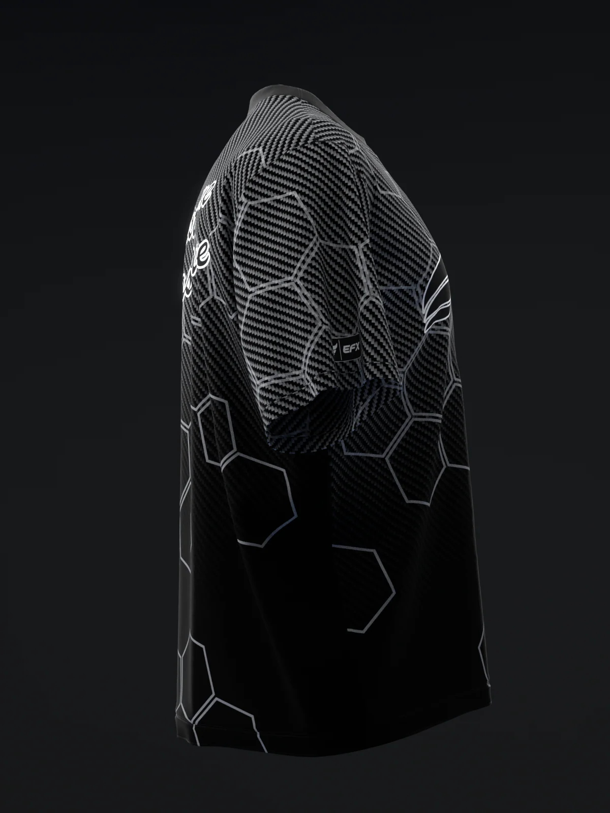 Carbon Fiber Hex Fade - Black - Bowling Jersey - Image 4