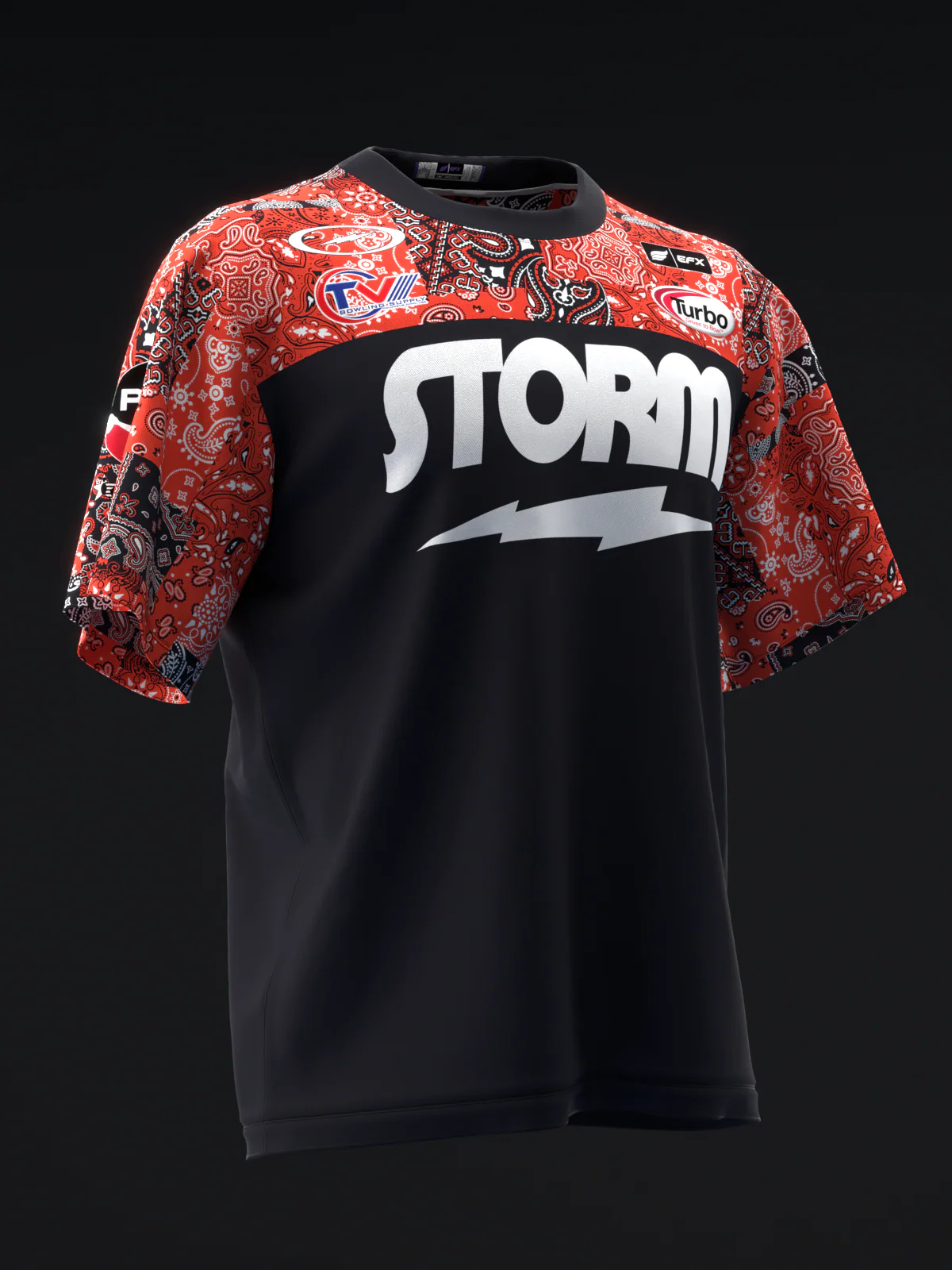 Chris Via 2023 - Danna Red Black - Bowling Jersey - Image 3