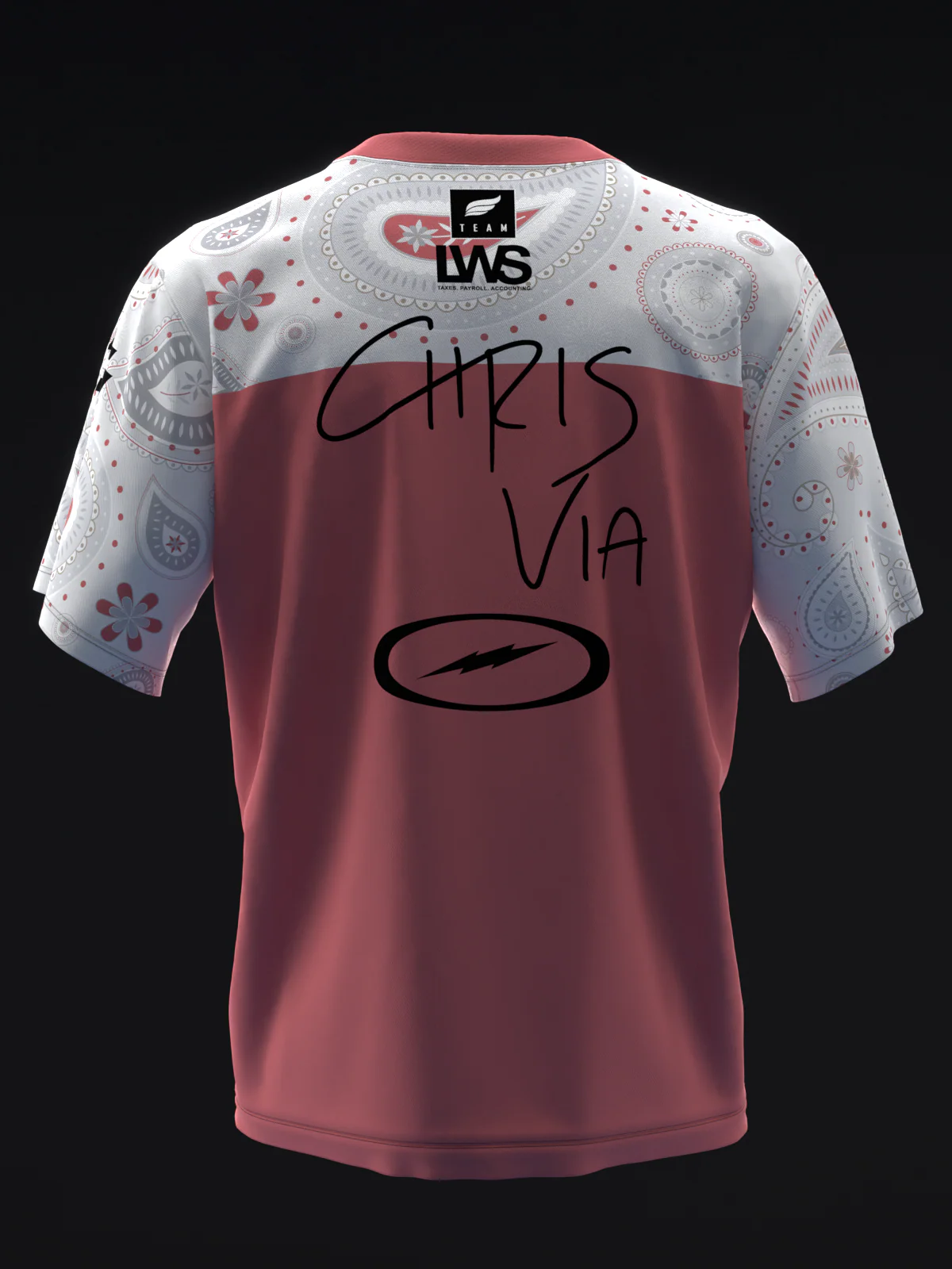 Chris Via 2024 - Dahlia Paisley - Bowling Jersey - Image 5