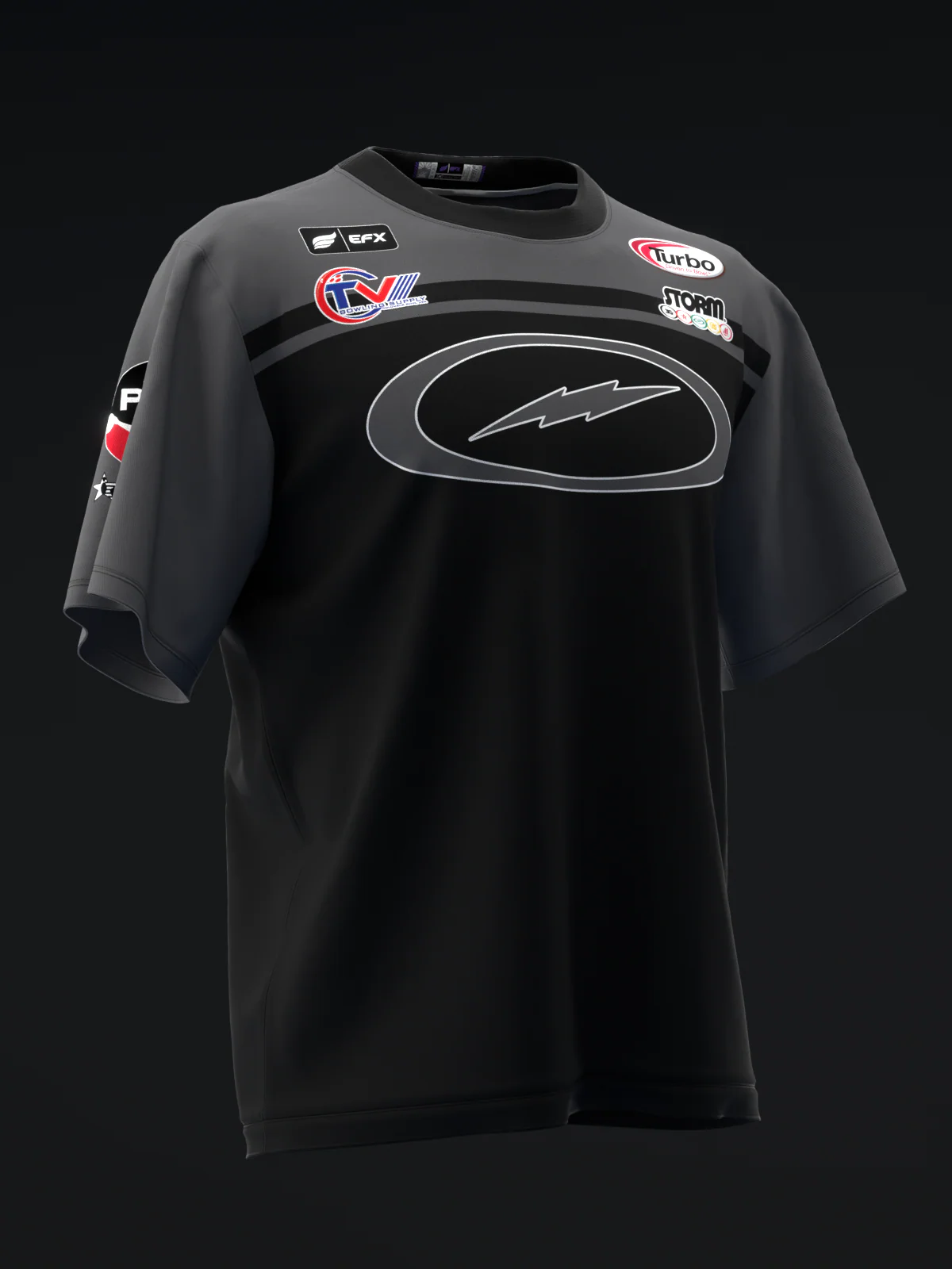 Chris Via 2025 - Stripe Black Charcoal - Bowling Jersey - Image 3