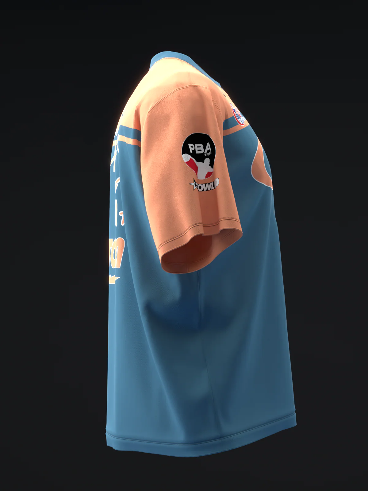 Chris Via 2025 - Stripe Peach Teal - Bowling Jersey - Image 4