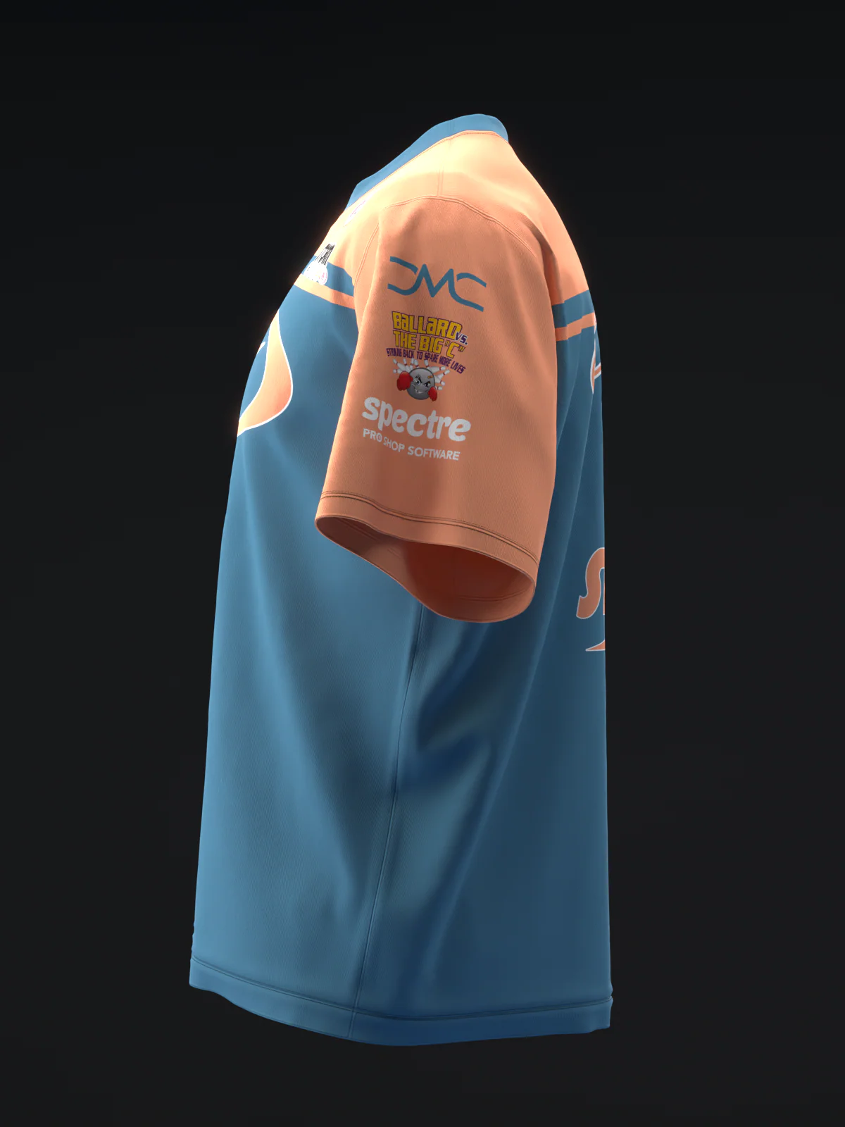 Chris Via 2025 - Stripe Peach Teal - Bowling Jersey - Image 6
