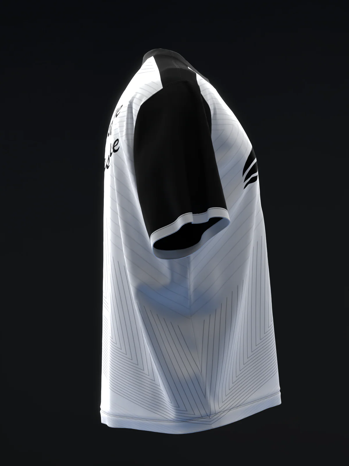 Clean Lines - Black White - Bowling Jersey - Image 4