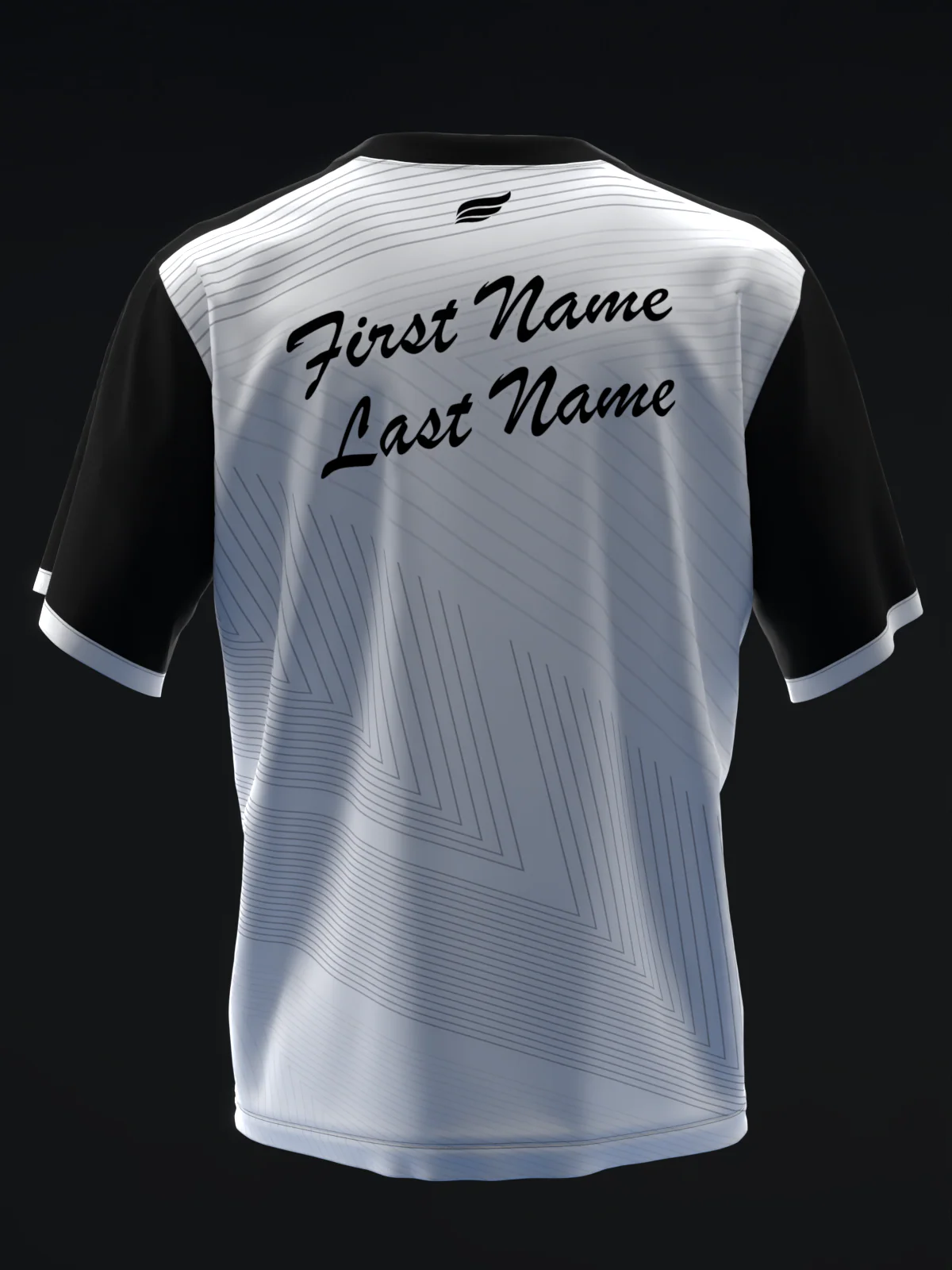 Clean Lines - Black White - Bowling Jersey - Image 5