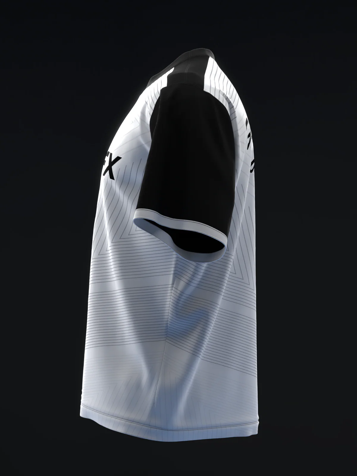 Clean Lines - Black White - Bowling Jersey - Image 6
