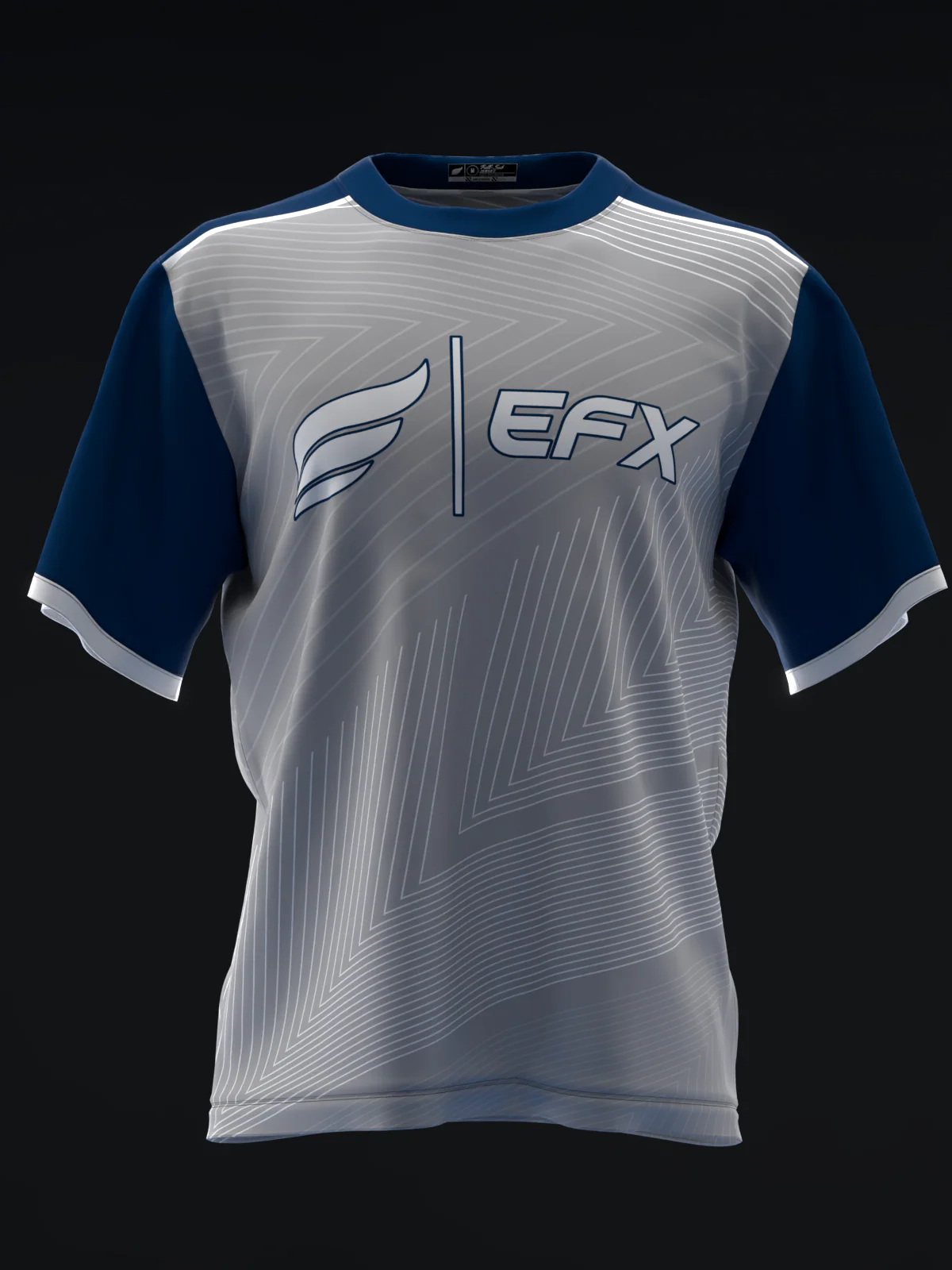 Clean Lines - Navy Silver - Bowling Jersey - Image 2