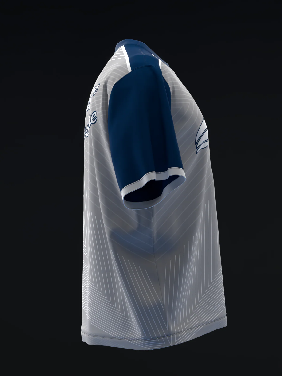 Clean Lines - Navy Silver - Bowling Jersey - Image 4