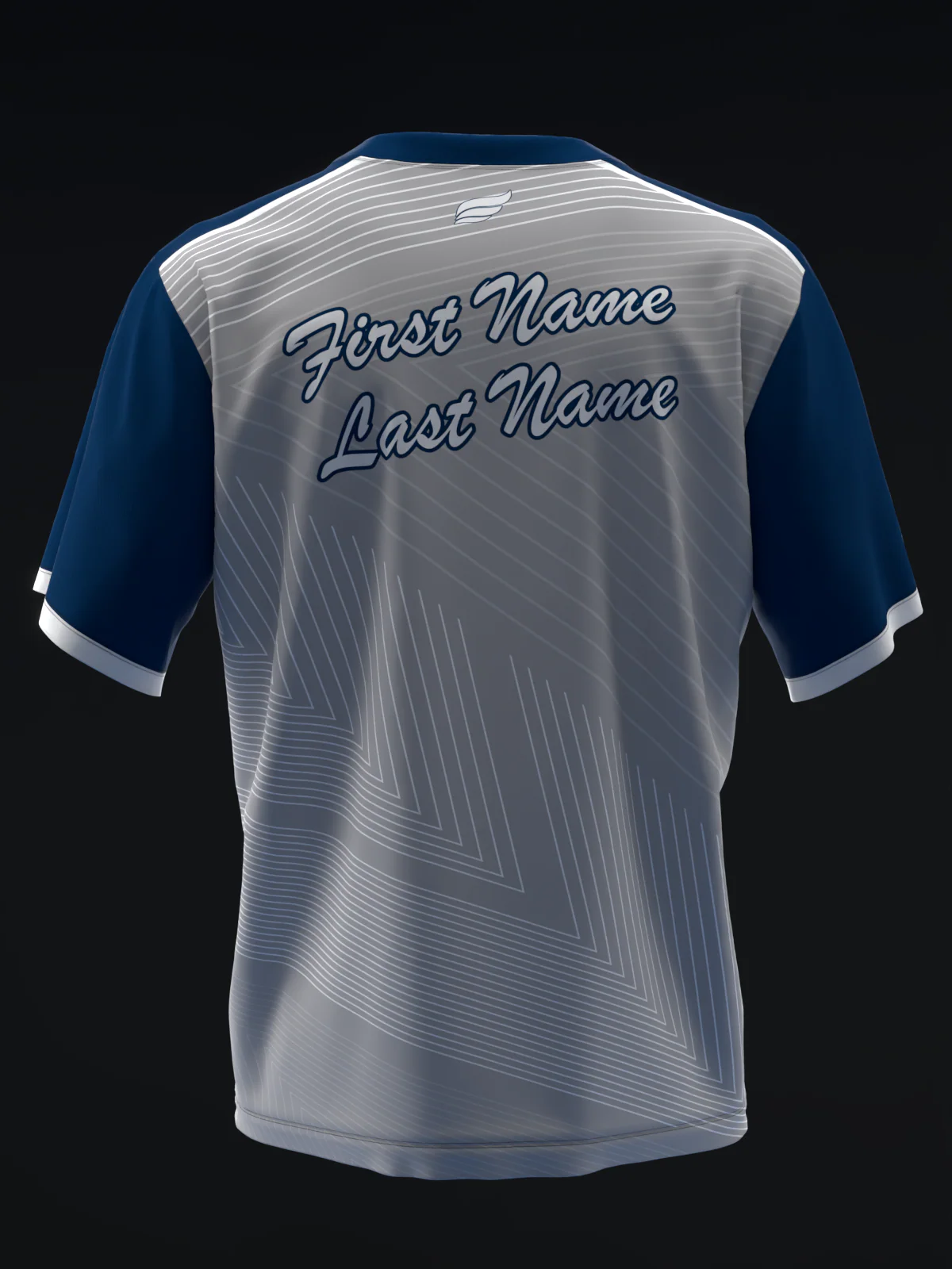 Clean Lines - Navy Silver - Bowling Jersey - Image 5