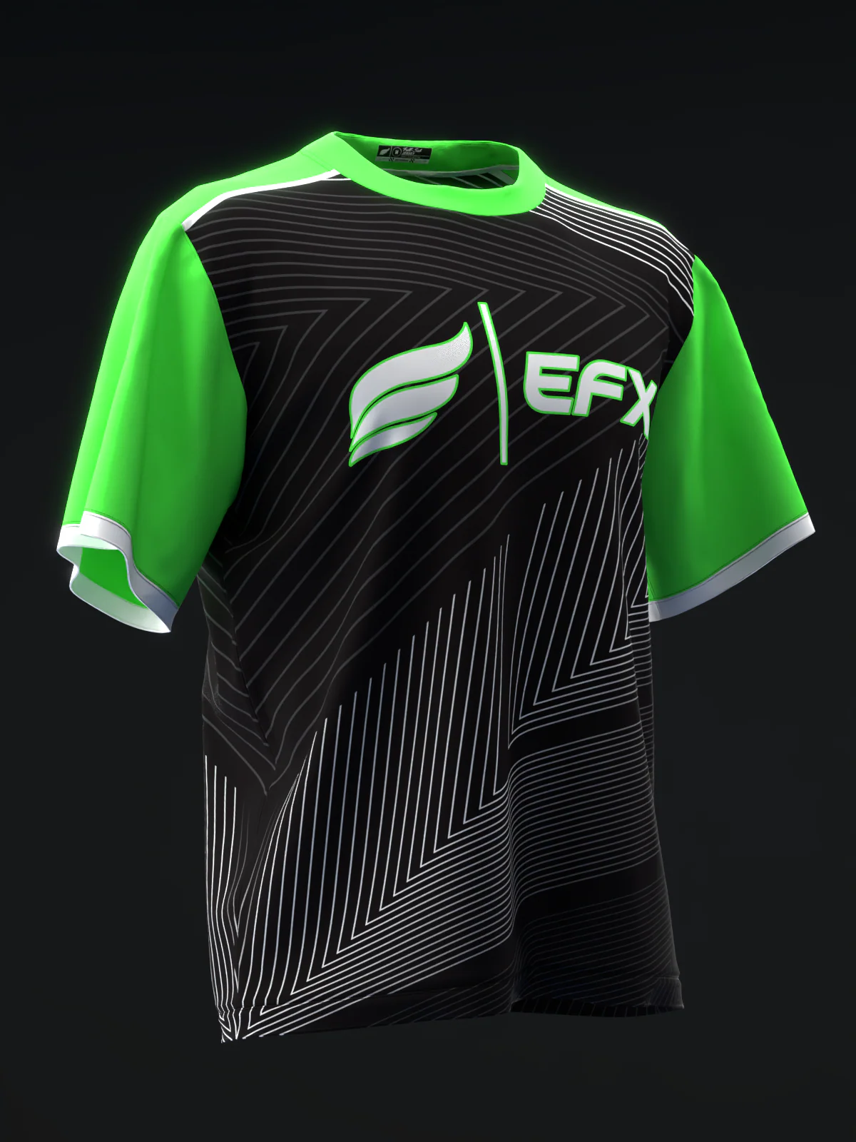 Clean Lines - Neon Green Black - Bowling Jersey - Image 3
