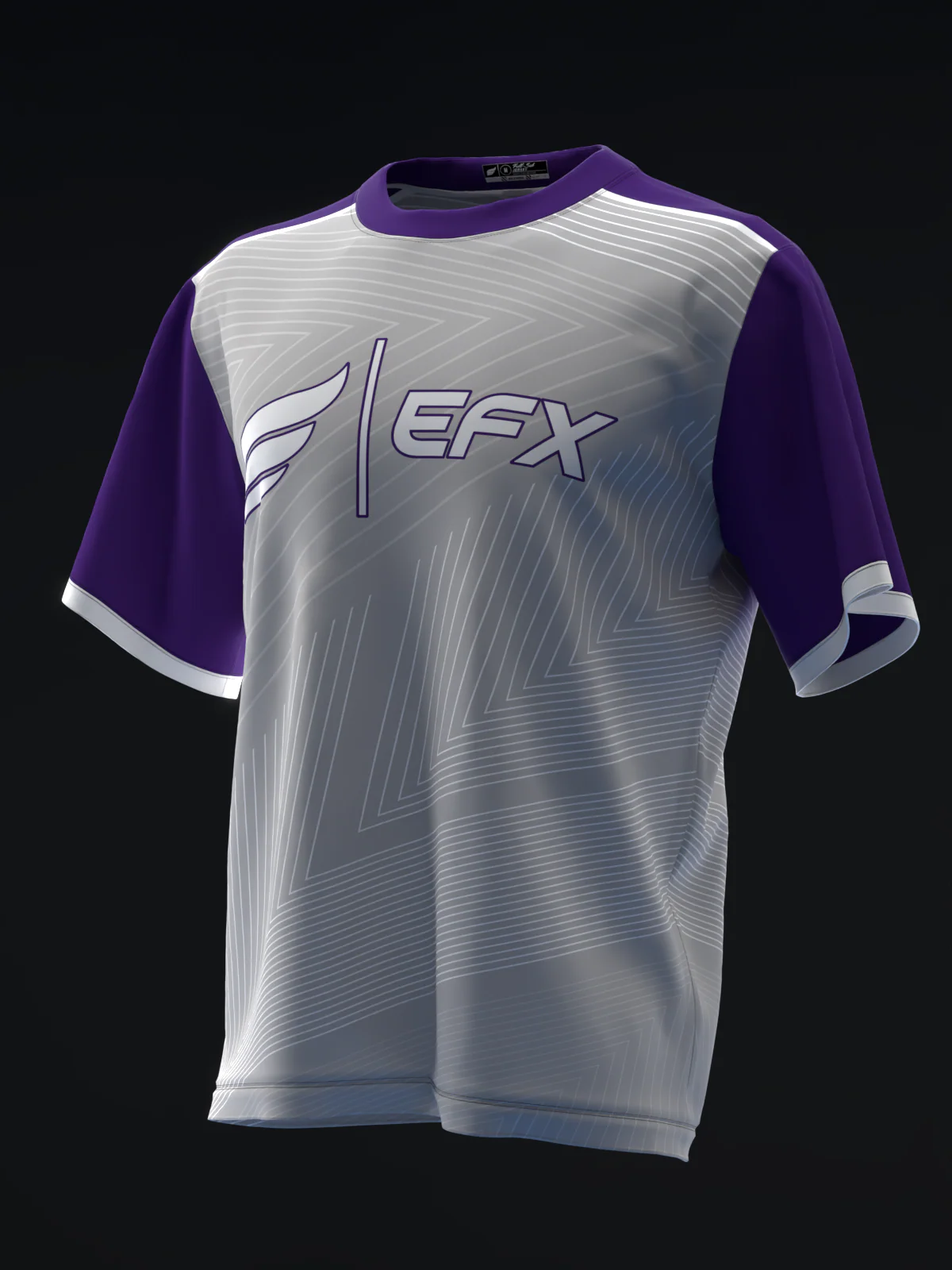 Clean Lines - Purple Silver - Bowling Jersey