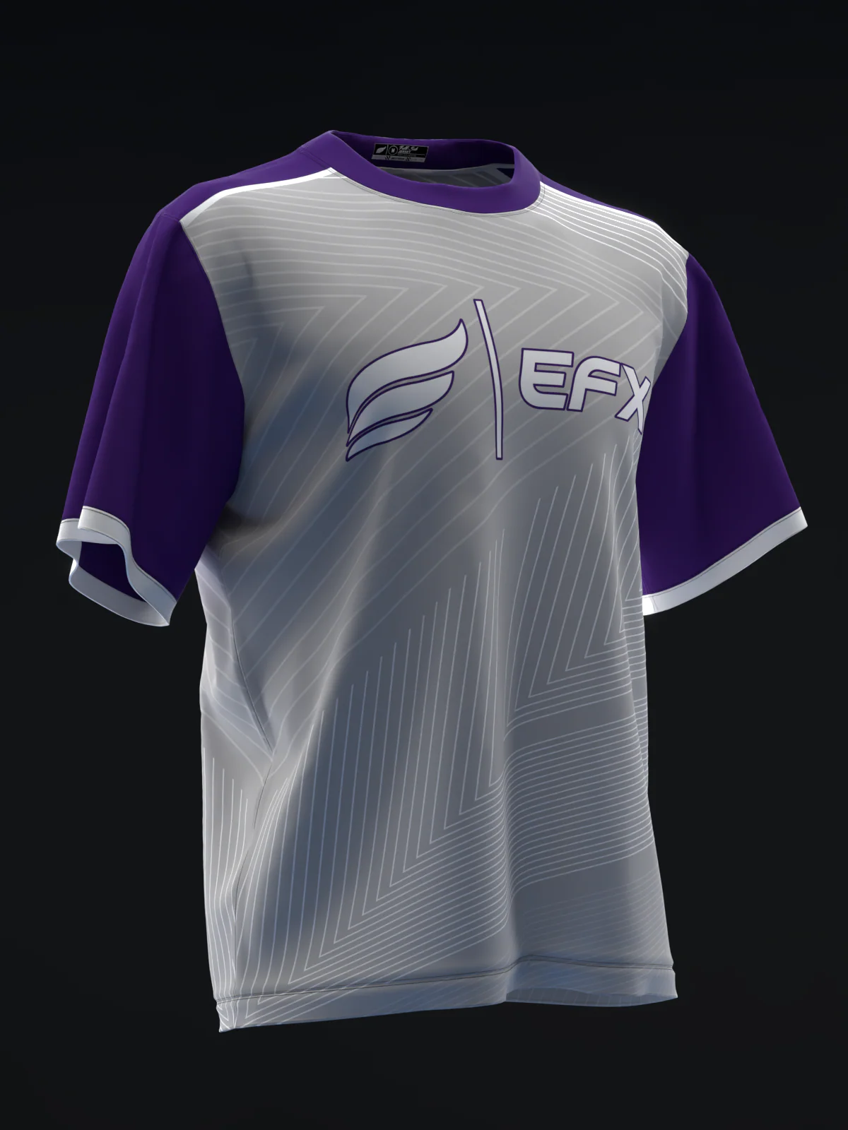 Clean Lines - Purple Silver - Bowling Jersey - Image 3