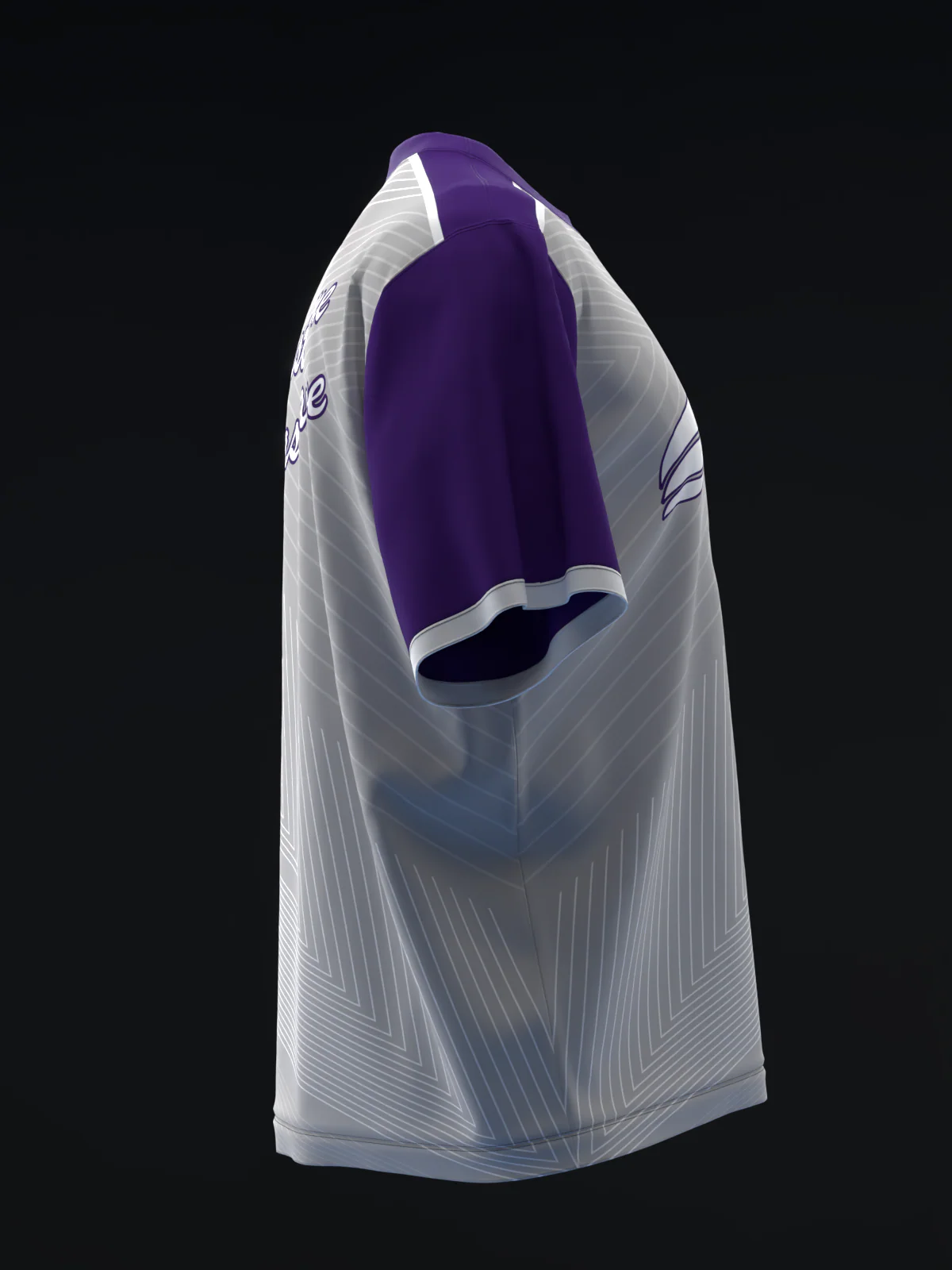 Clean Lines - Purple Silver - Bowling Jersey - Image 4