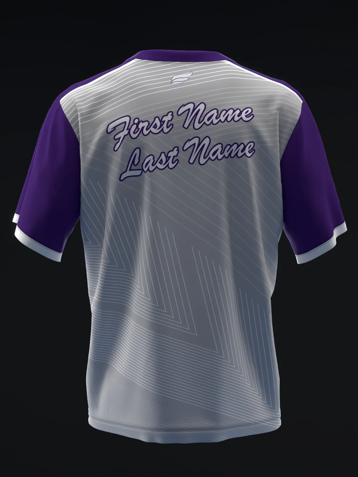 Clean Lines - Purple Silver - Bowling Jersey - Image 5