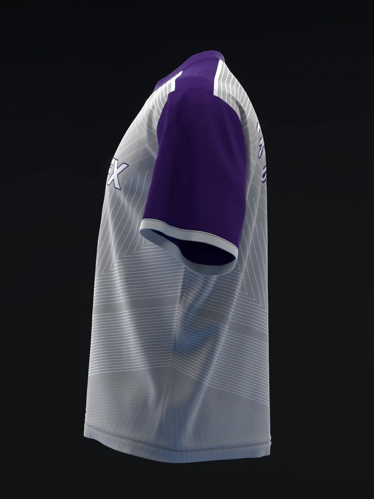 Clean Lines - Purple Silver - Bowling Jersey - Image 6