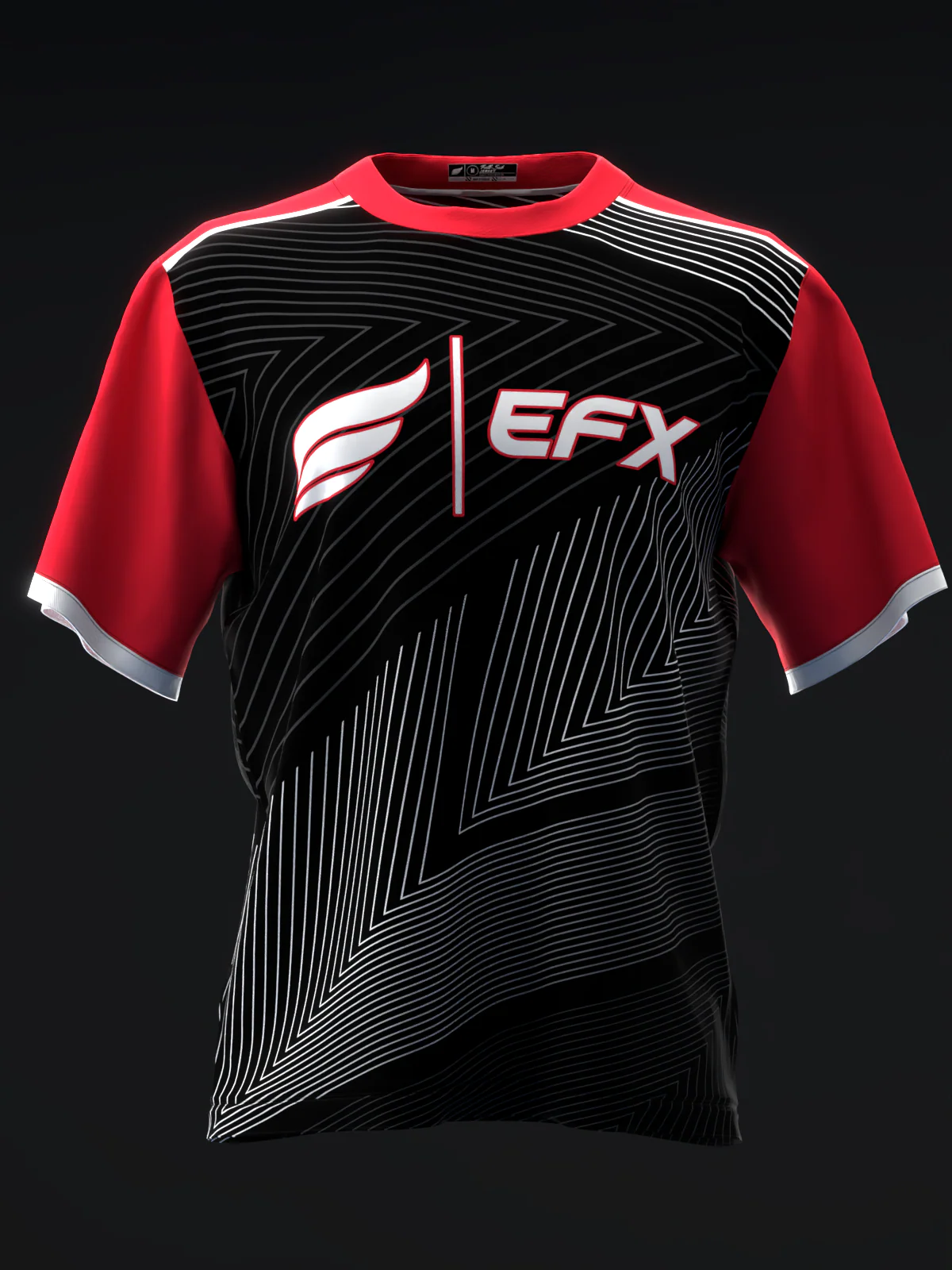 Clean Lines - Red Black - Bowling Jersey - Image 2