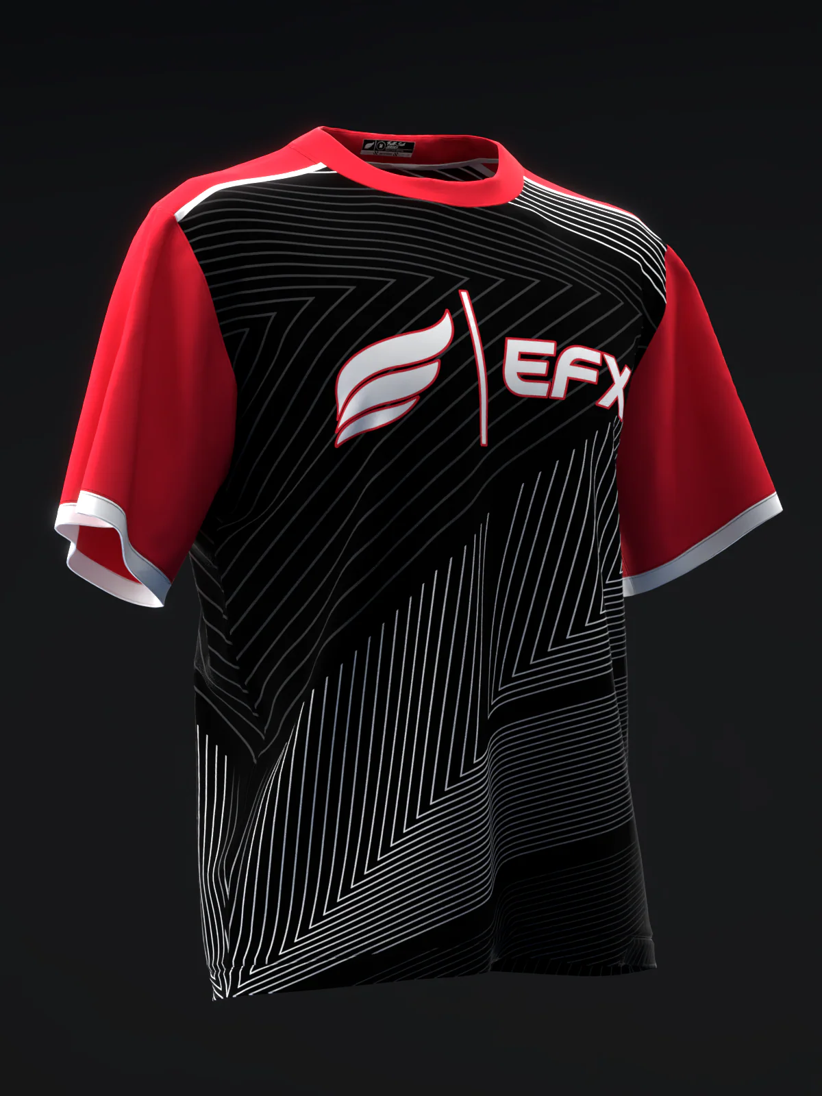 Clean Lines - Red Black - Bowling Jersey - Image 3