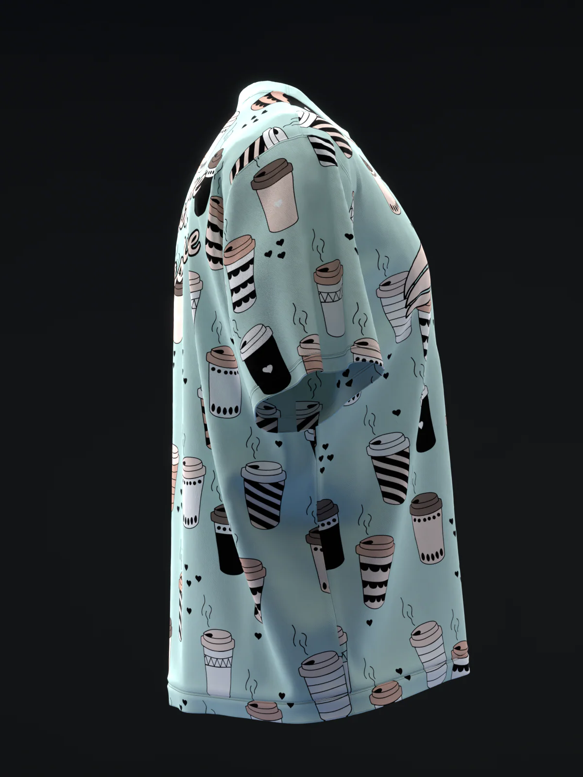 Coffee Love - Teal Tan - Bowling Jersey - Image 4