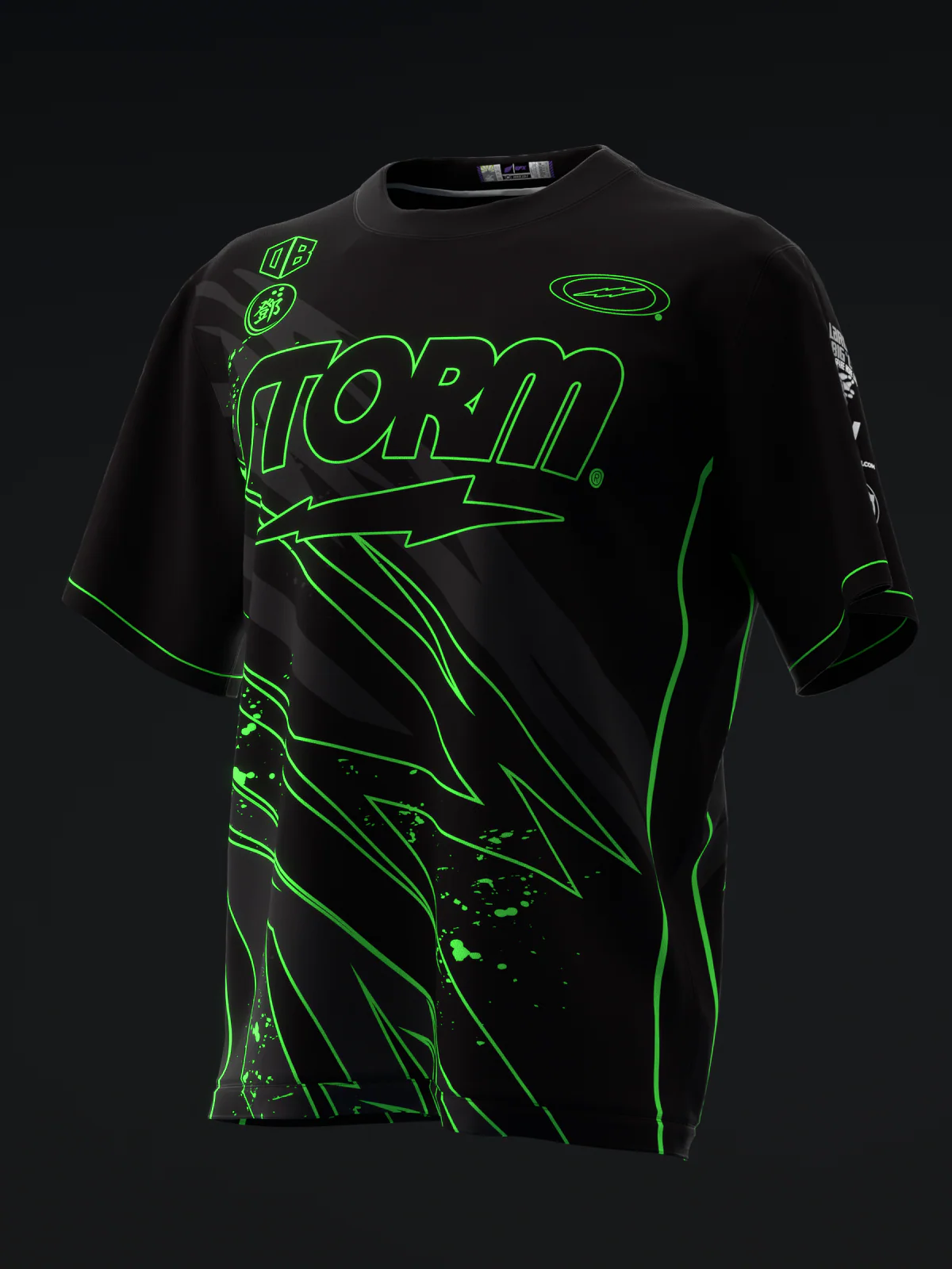 Darren Tang 2024 - Blackout Black Neon Green - Bowling Jersey