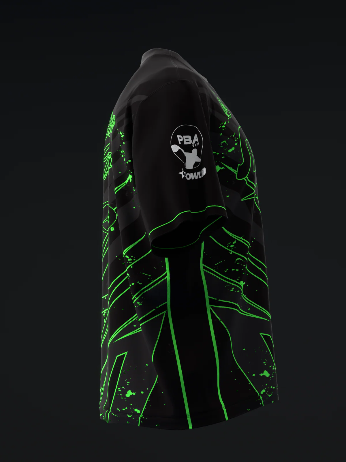 Darren Tang 2024 - Blackout Black Neon Green - Bowling Jersey - Image 4