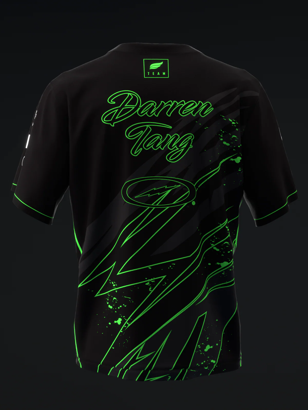 Darren Tang 2024 - Blackout Black Neon Green - Bowling Jersey - Image 5