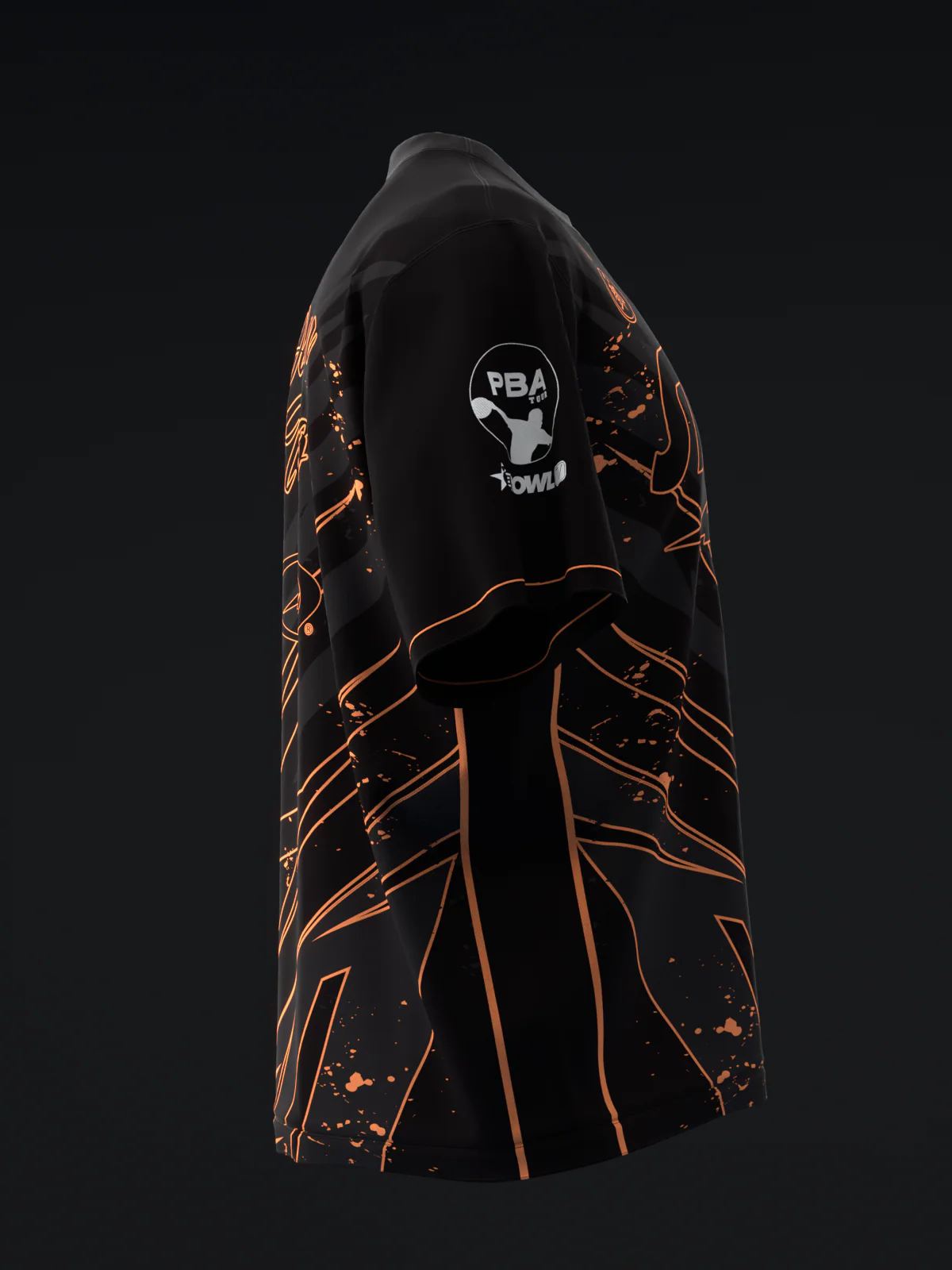 Darren Tang 2024 - Blackout Black Neon Orange - Bowling Jersey - Image 4