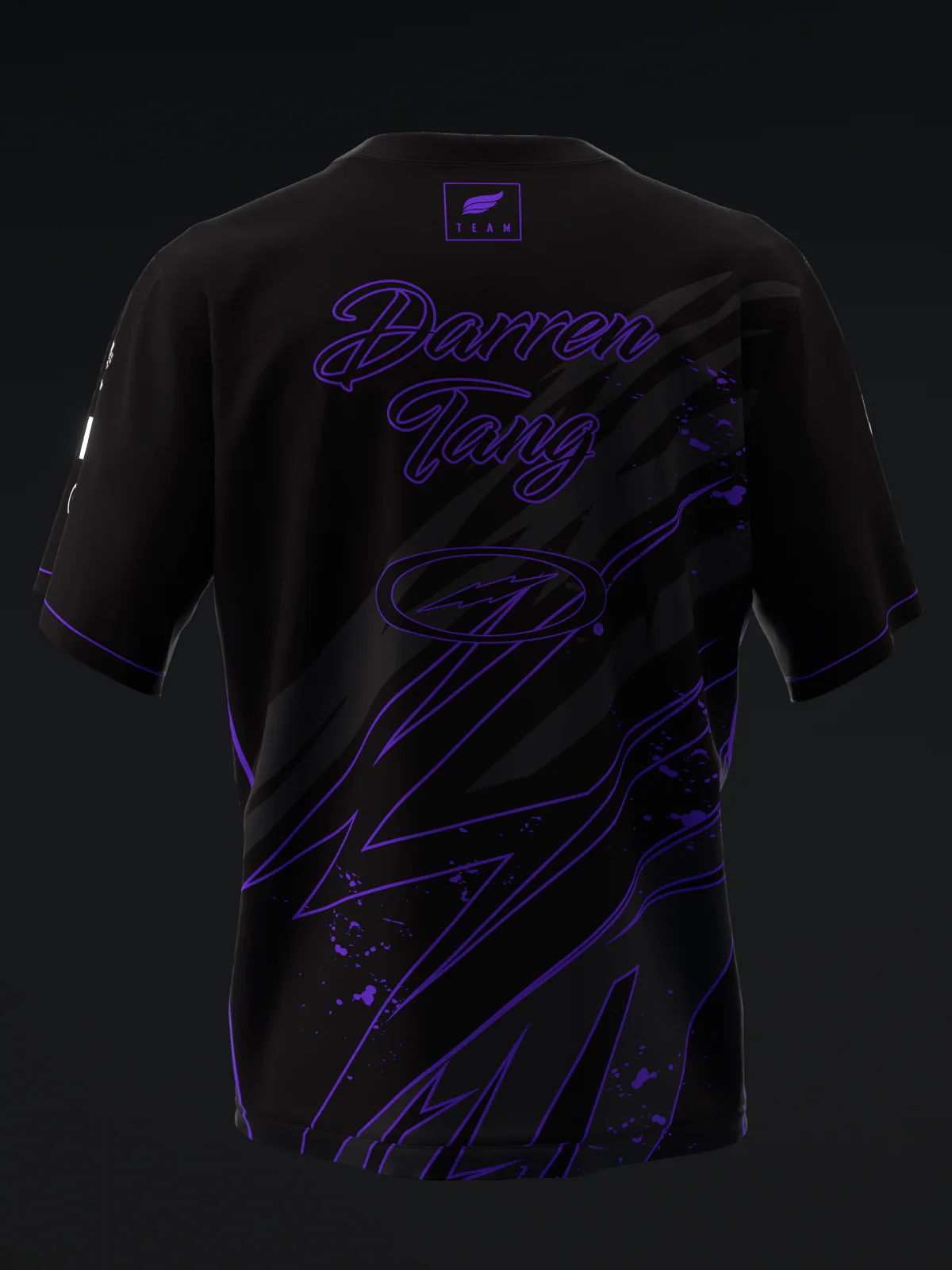 Darren Tang 2024 - Blackout Black Neon Purple - Bowling Jersey - Image 5