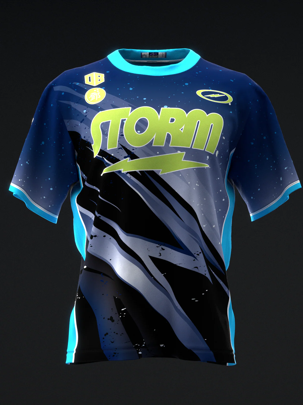 Darren Tang 2024 - Lightning Blue Lobster - Bowling Jersey - Image 2