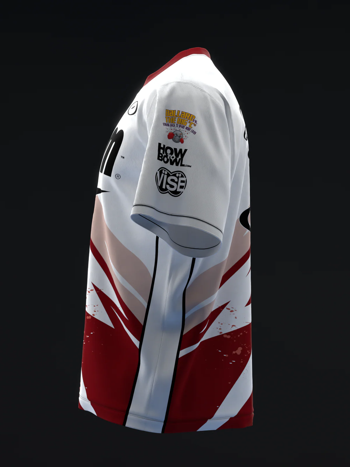 Darren Tang 2024 - Lightning White Maroon - Bowling Jersey - Image 6