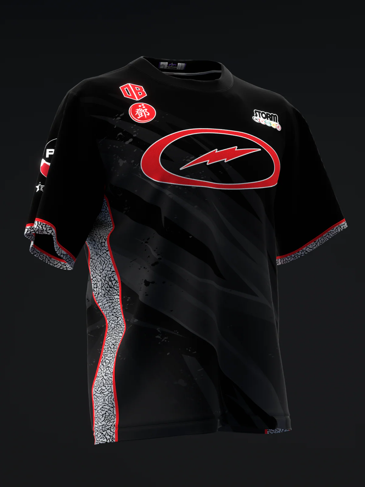 Darren Tang 2025 - Lightning All Black Cement - Bowling Jersey - Image 3