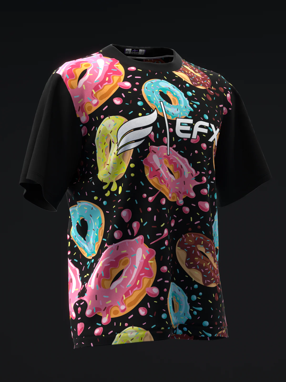 Donuts - Black - Bowling Jersey - Image 3