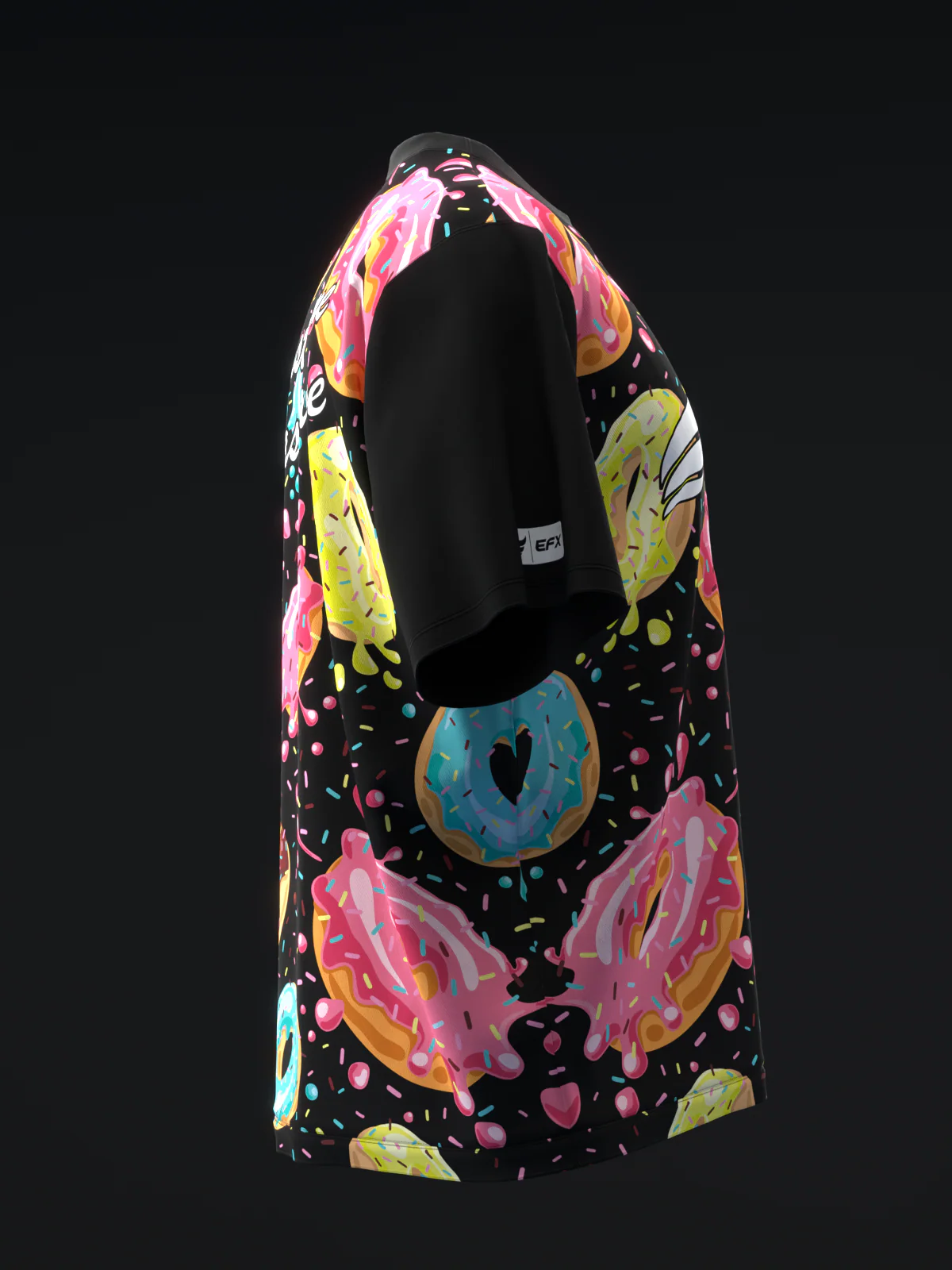 Donuts - Black - Bowling Jersey - Image 4