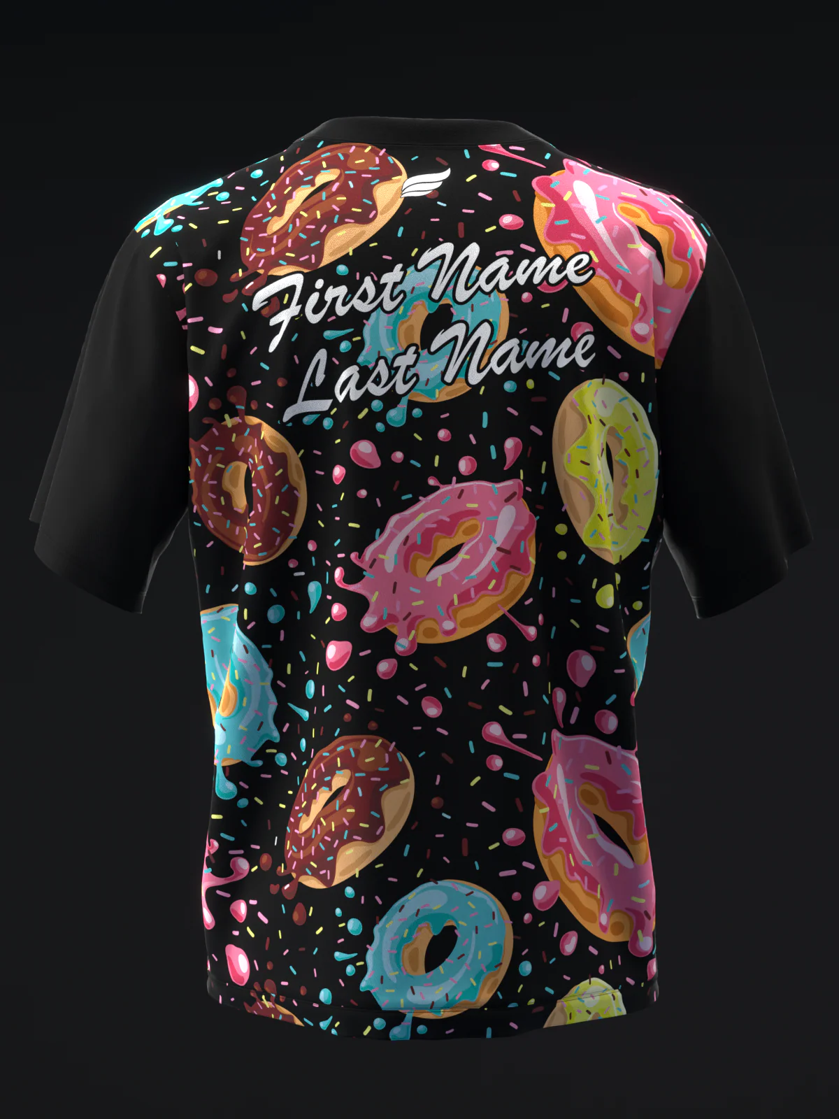 Donuts - Black - Bowling Jersey - Image 5