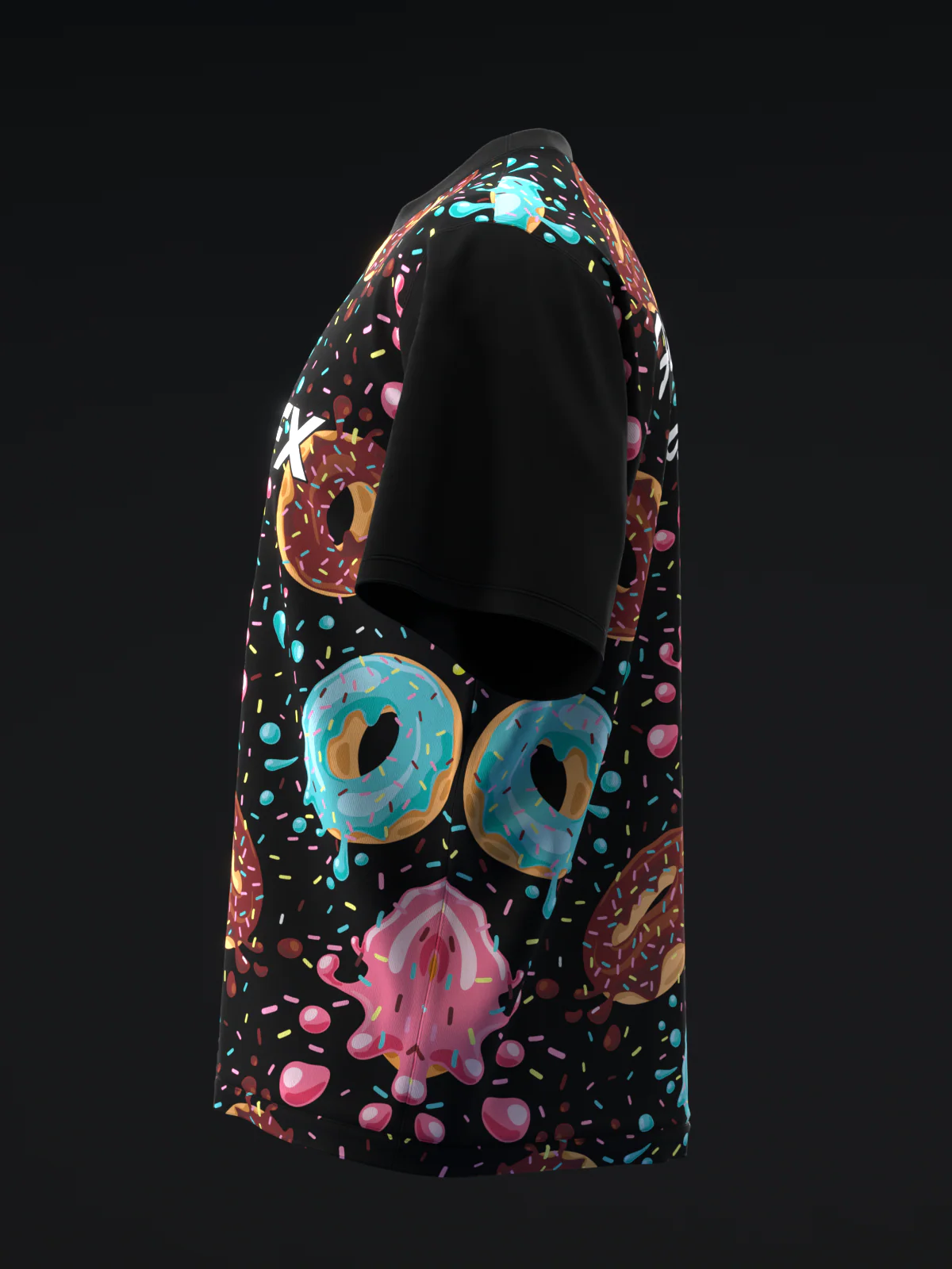 Donuts - Black - Bowling Jersey - Image 6