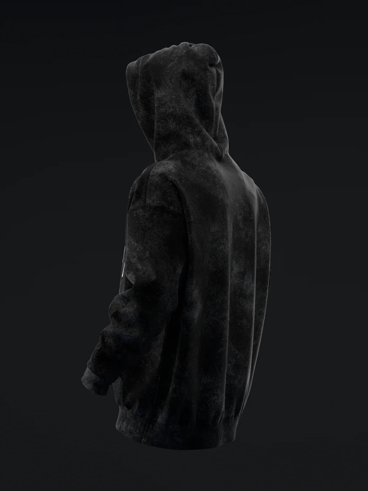 Distressed Drip - Black - Pullover Hoodie - Image 5