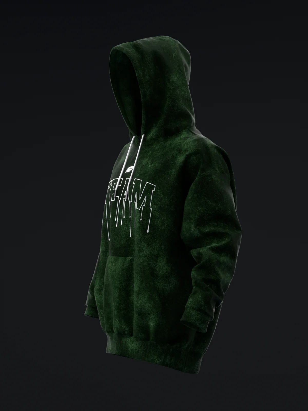 Distressed Drip - Green - Pullover Hoodie - Image 6
