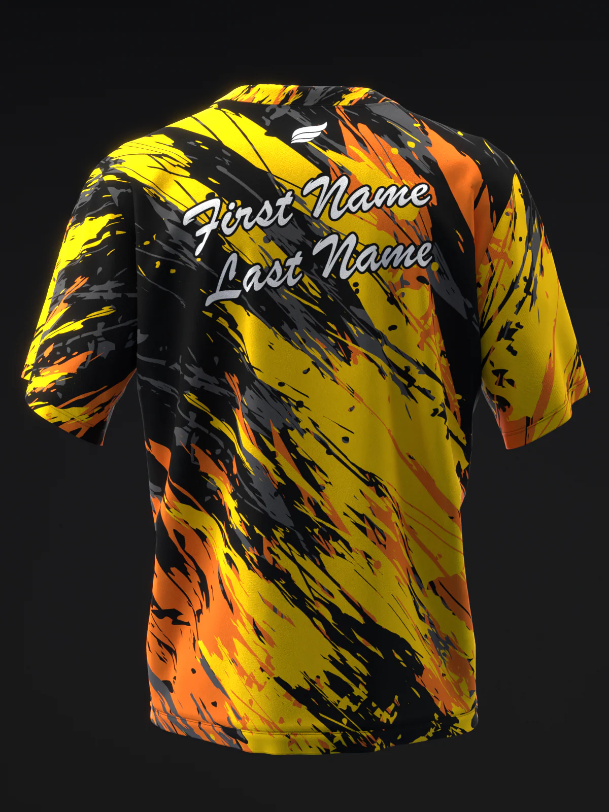 Elevated - Gold Charcoal Orange - Bowling Jersey - Image 5