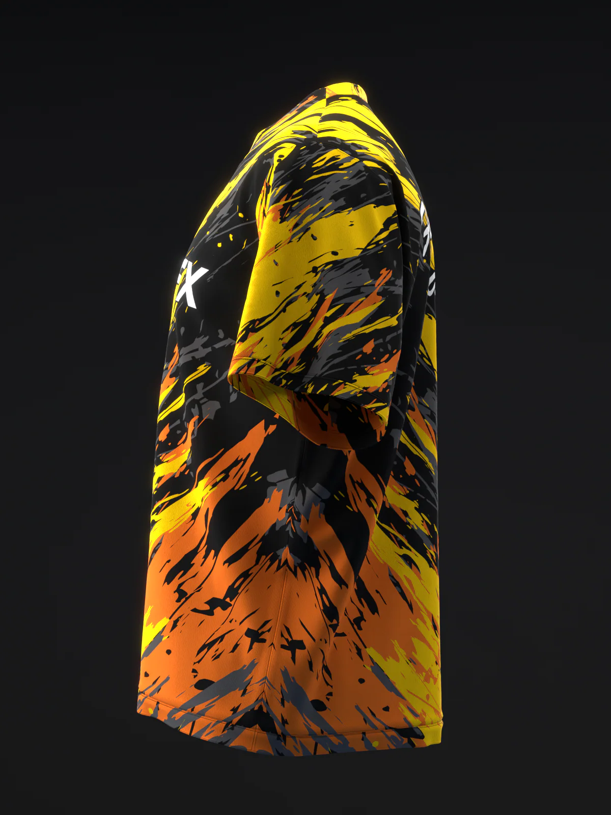 Elevated - Gold Charcoal Orange - Bowling Jersey - Image 6