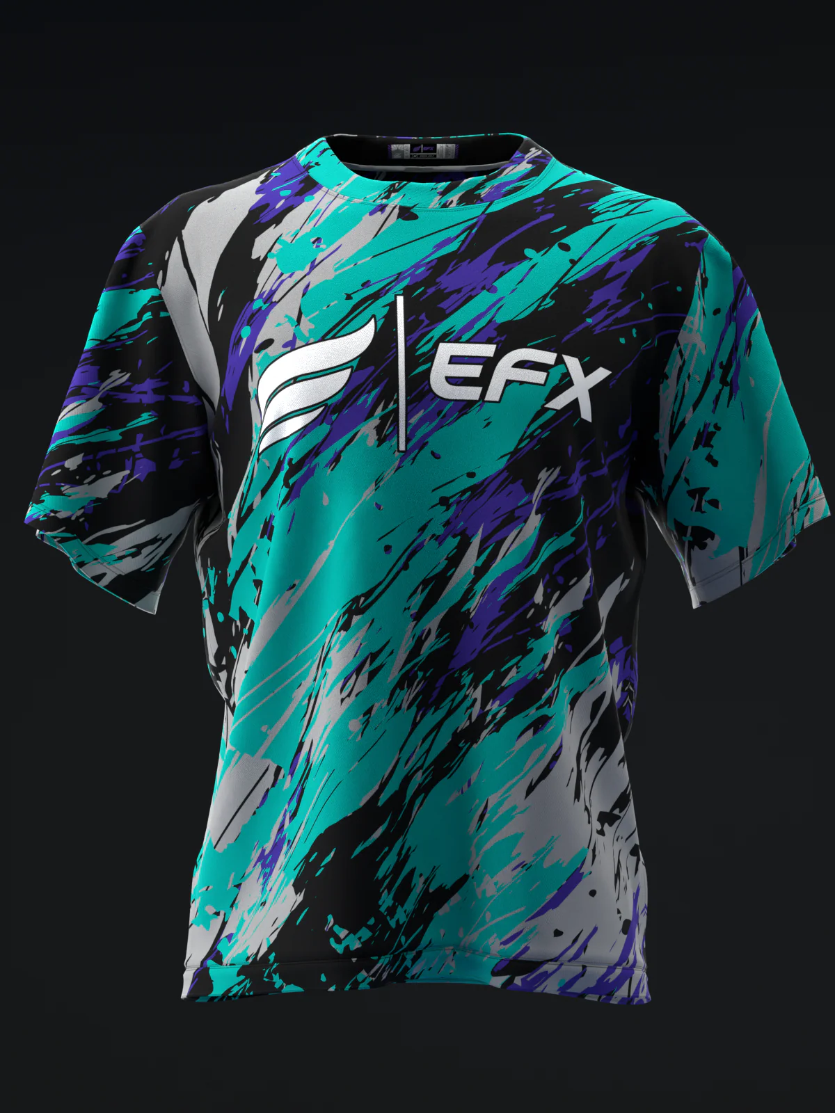Elevated - Gray Purple Teal - Bowling Jersey - Image 2